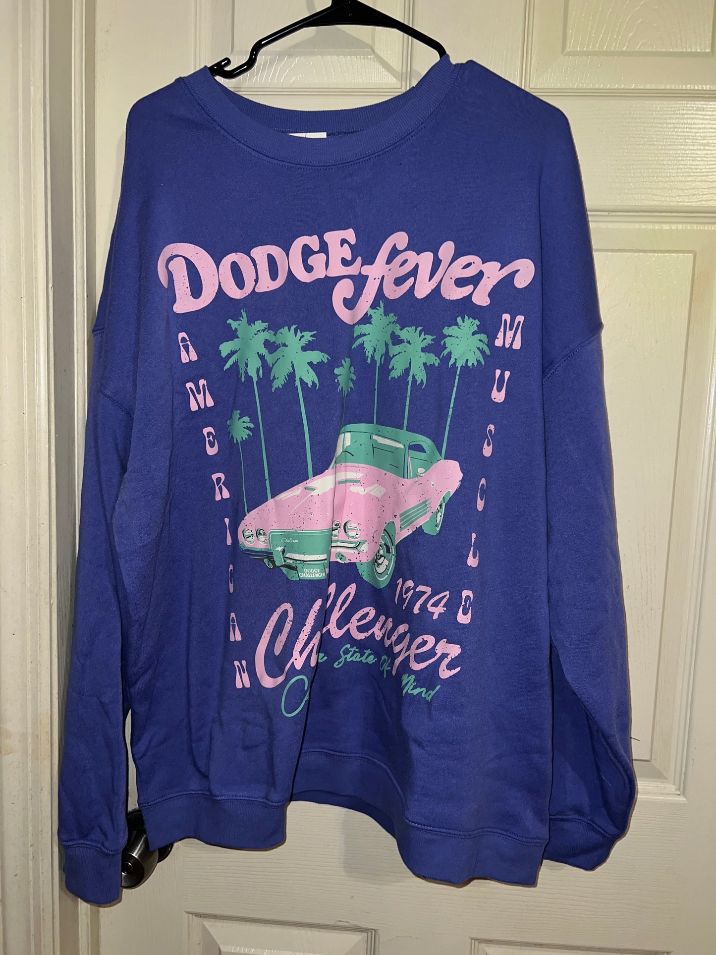 Dodge Challenger Oversize Distressed Sweatshirt