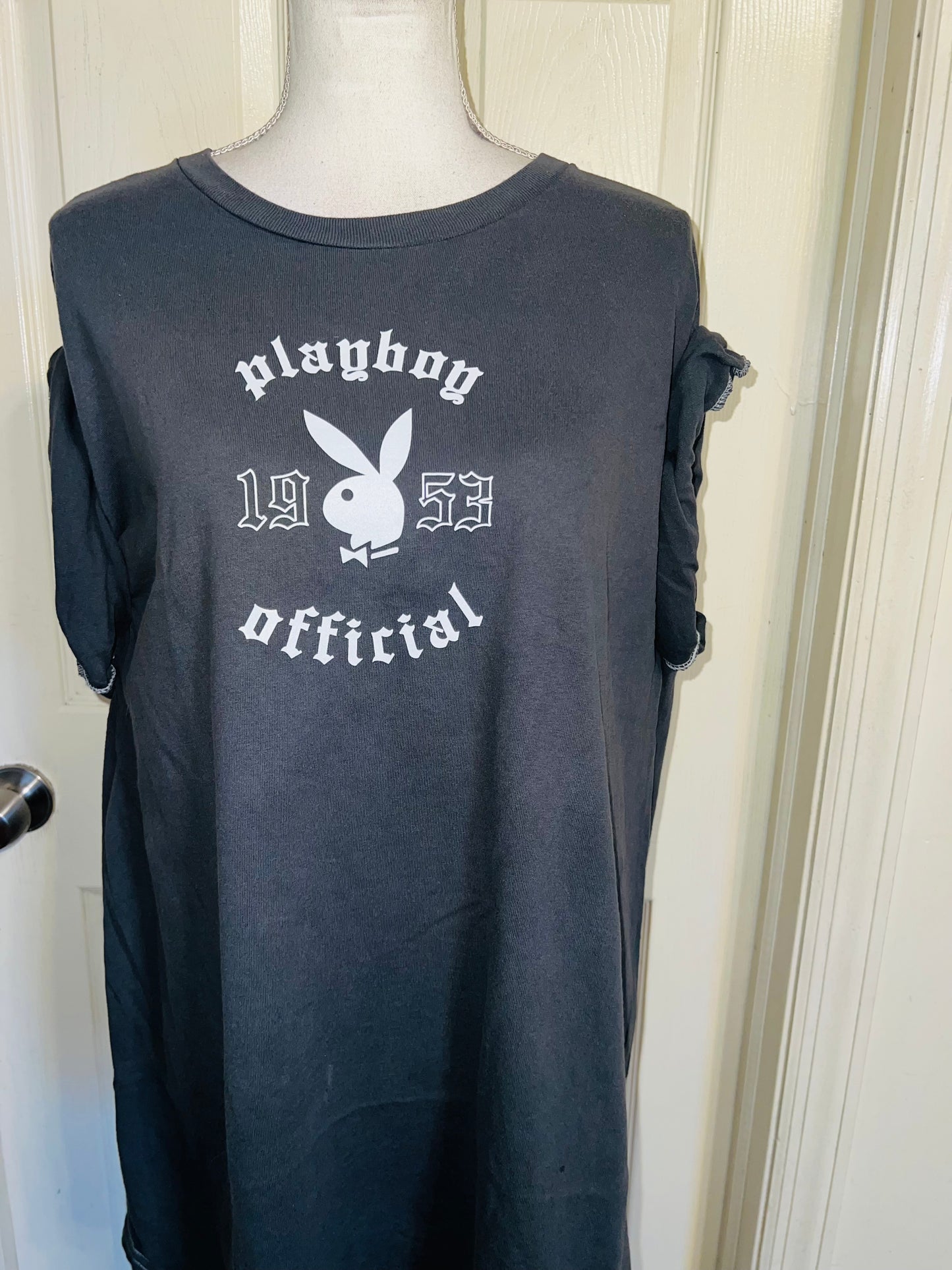 Playboy Double Sided Oversized Distressed Tee