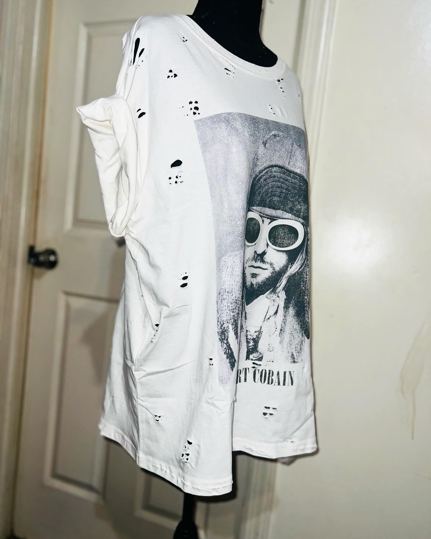 Kurt Cobain Oversized Distressed Tee