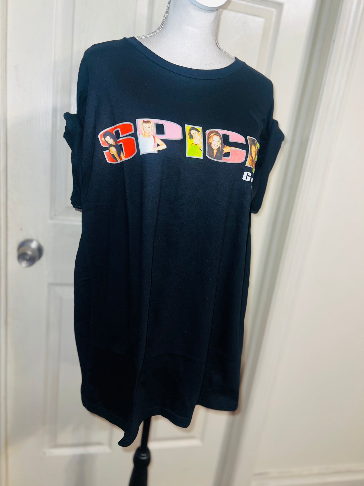 Spice Girls Oversized Distressed Tee