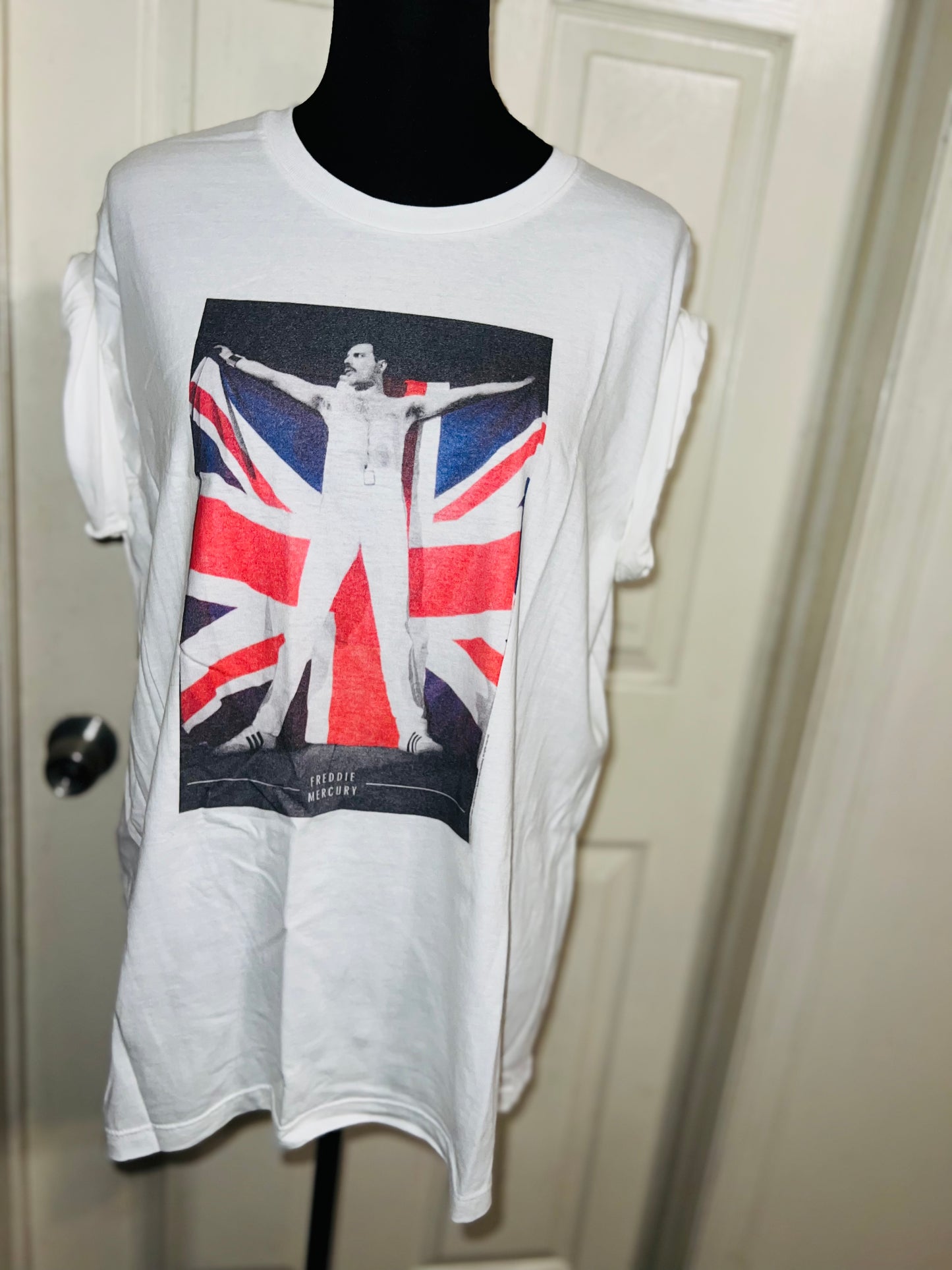 Freddie Mercury Oversized Distressed Vintage Tee