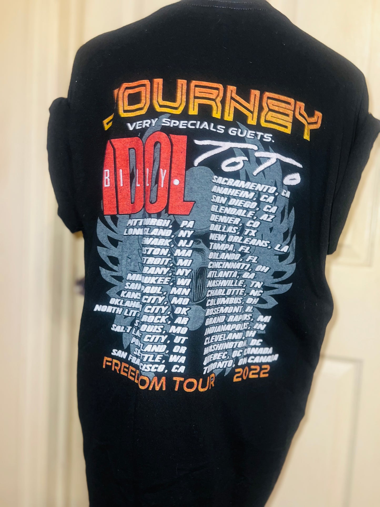 Journey (ft. Toto & Billy Idol) Oversized Distressed Tee