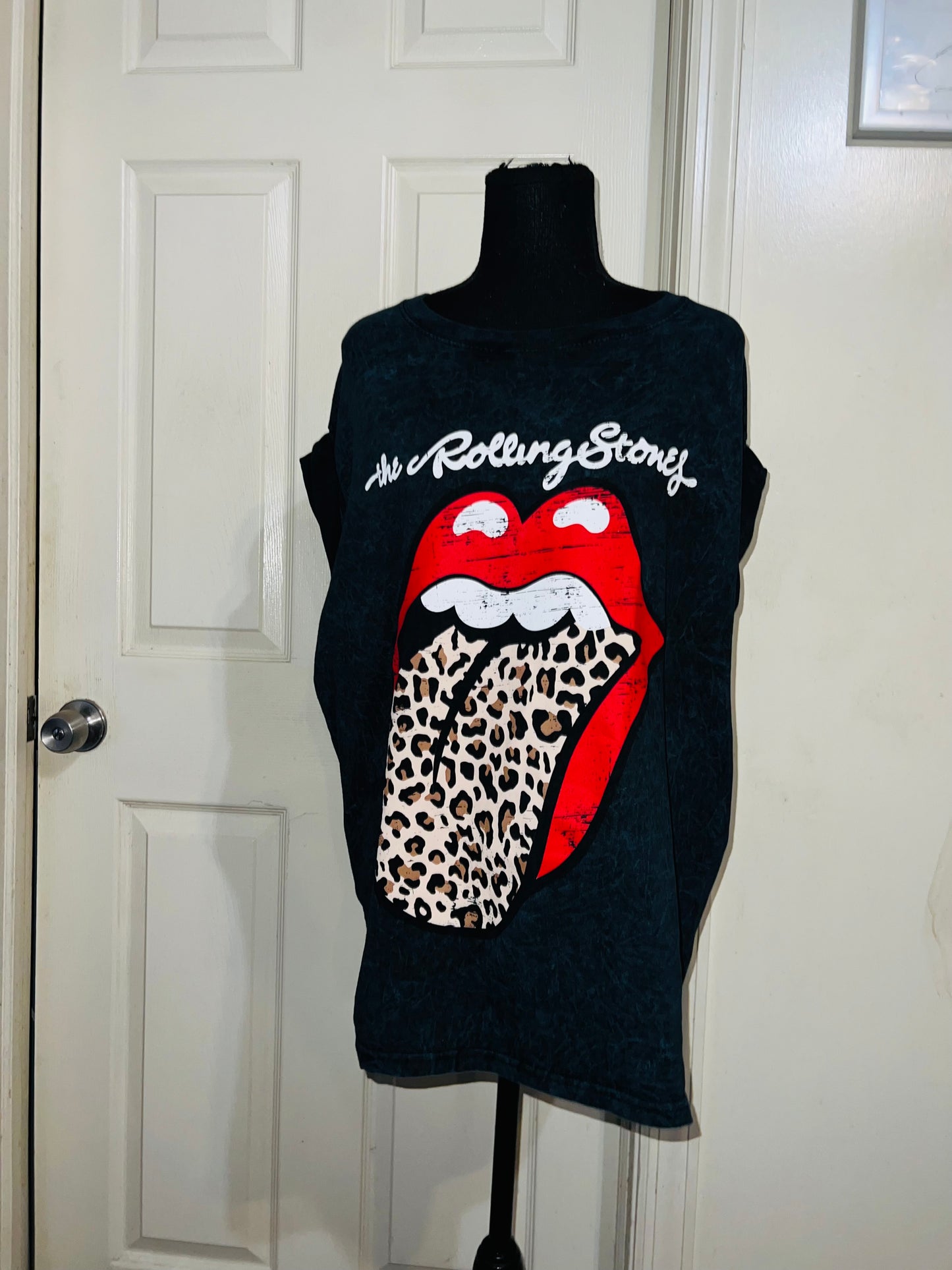 The Rolling Stones Cheetah Oversized Distressed Tee