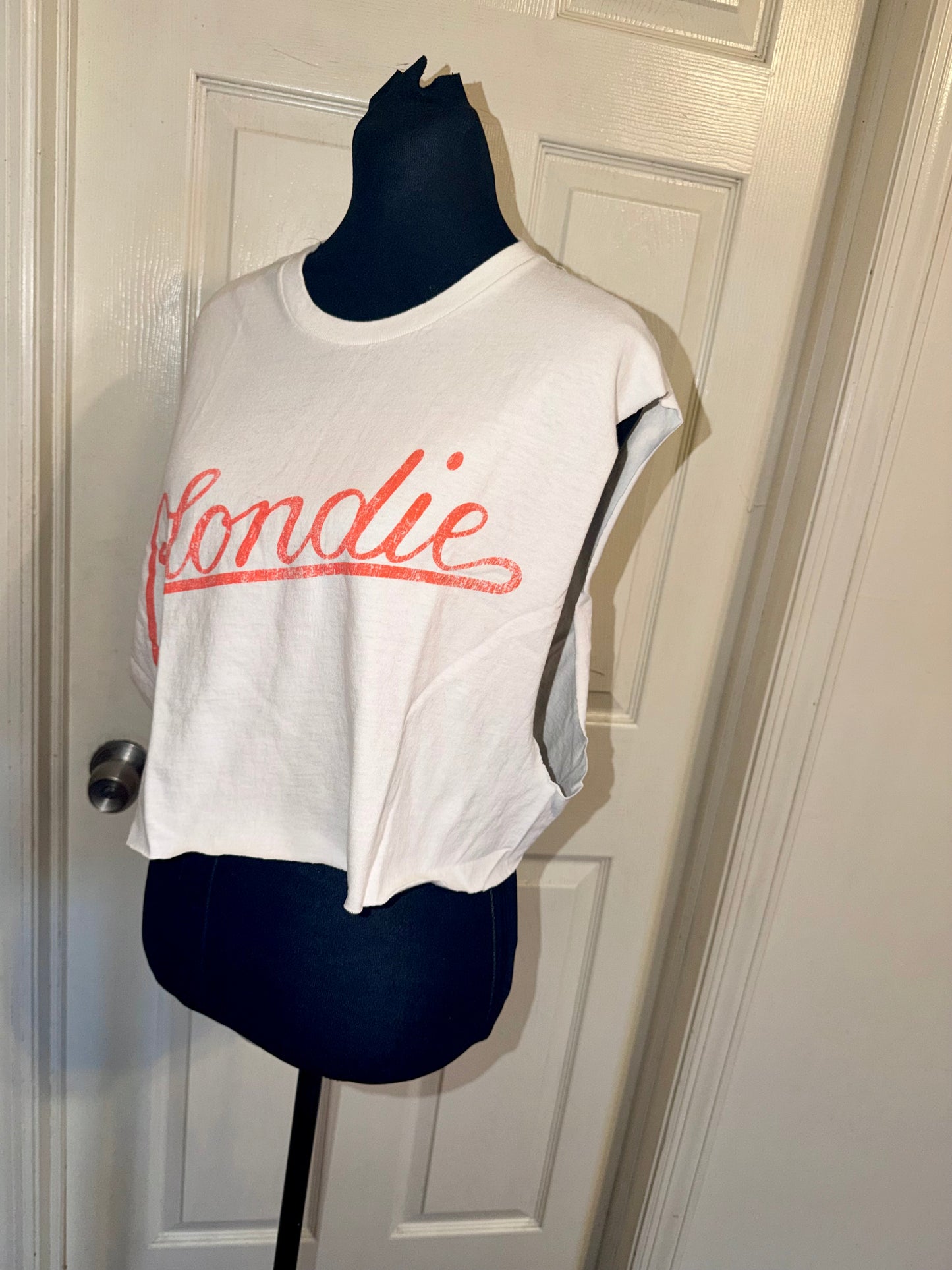 Blondie Oversized Distressed Cropped Tank