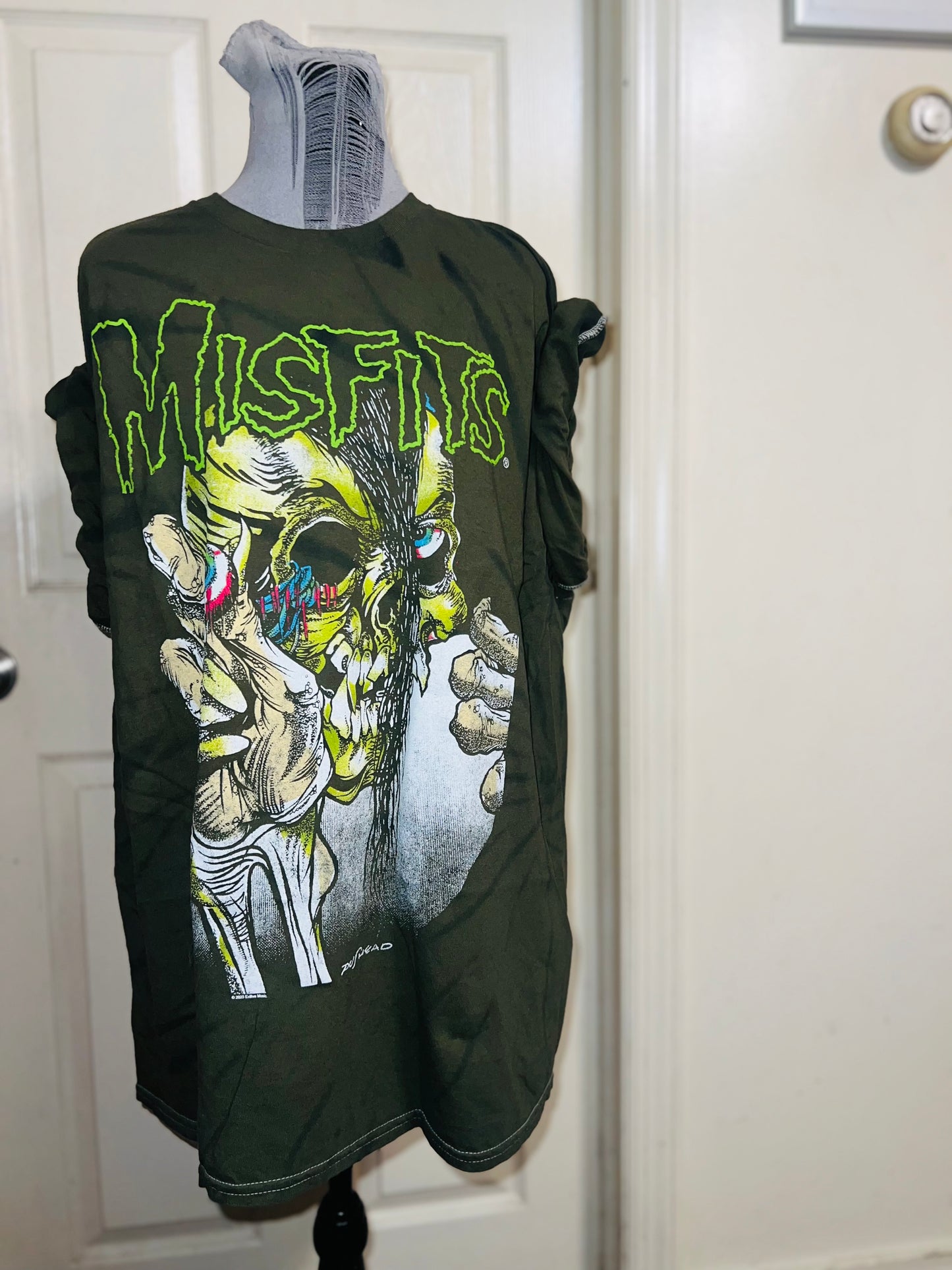 The Misfits Tie Dye Oversized Distressed Tee