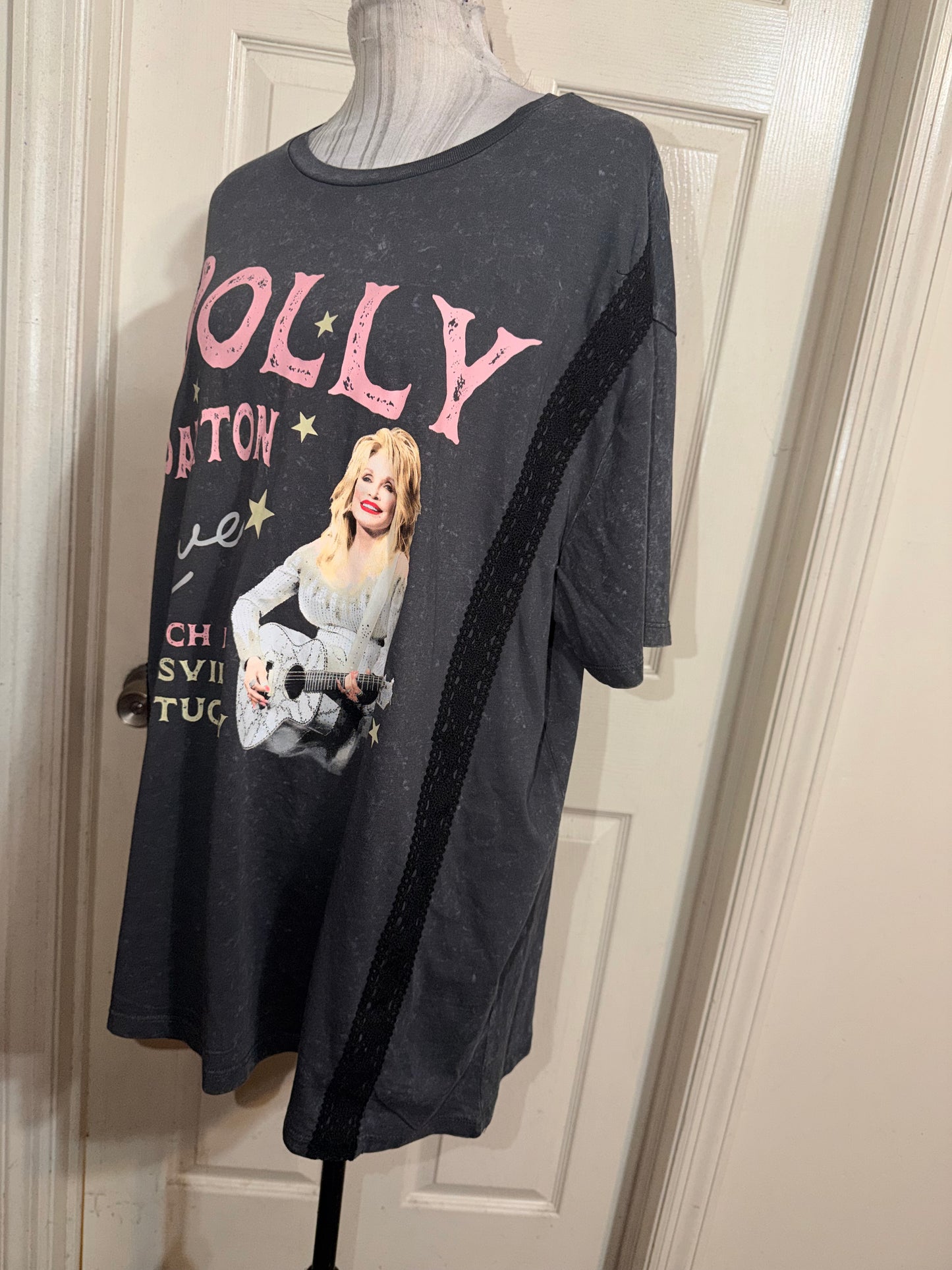 Dolly Parton Double Sided Oversized Distressed Tee