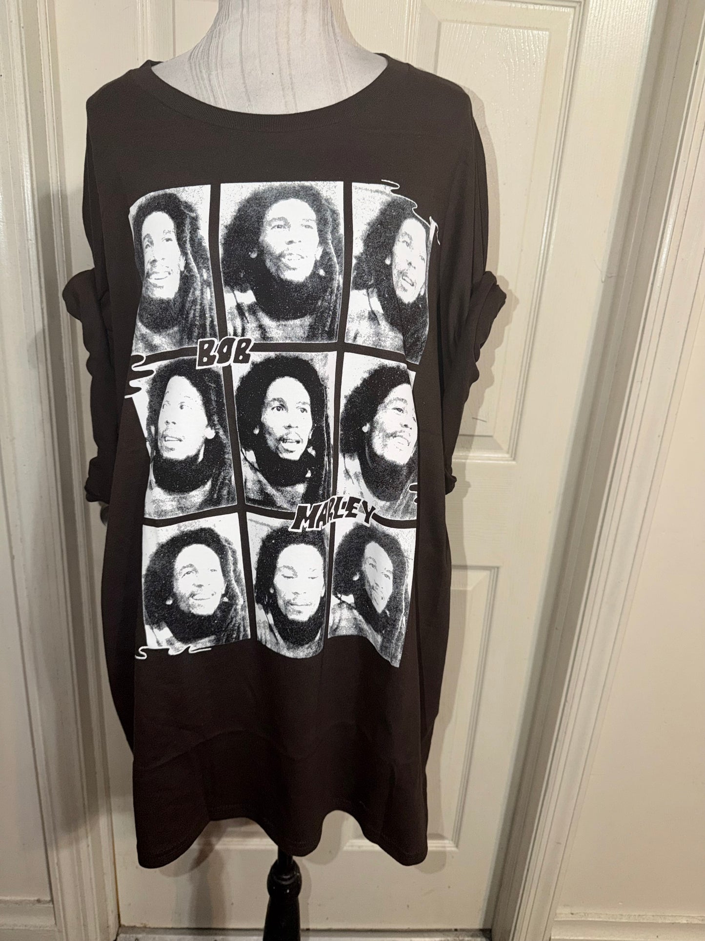 Bob Marley Oversized Distressed Tee