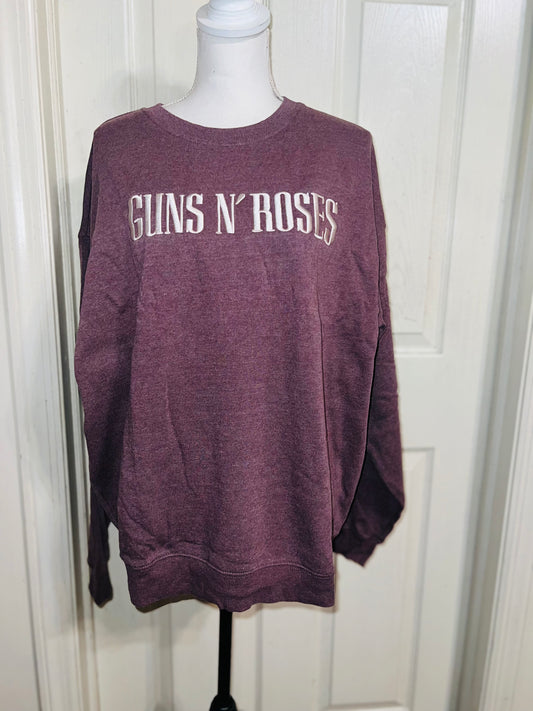 Guns n Roses Oversized Distressed Sweatshirt