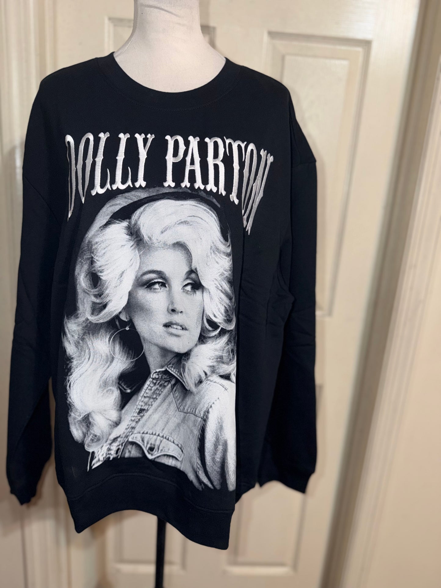 Dolly Parton Oversized Distressed Sweatshirt