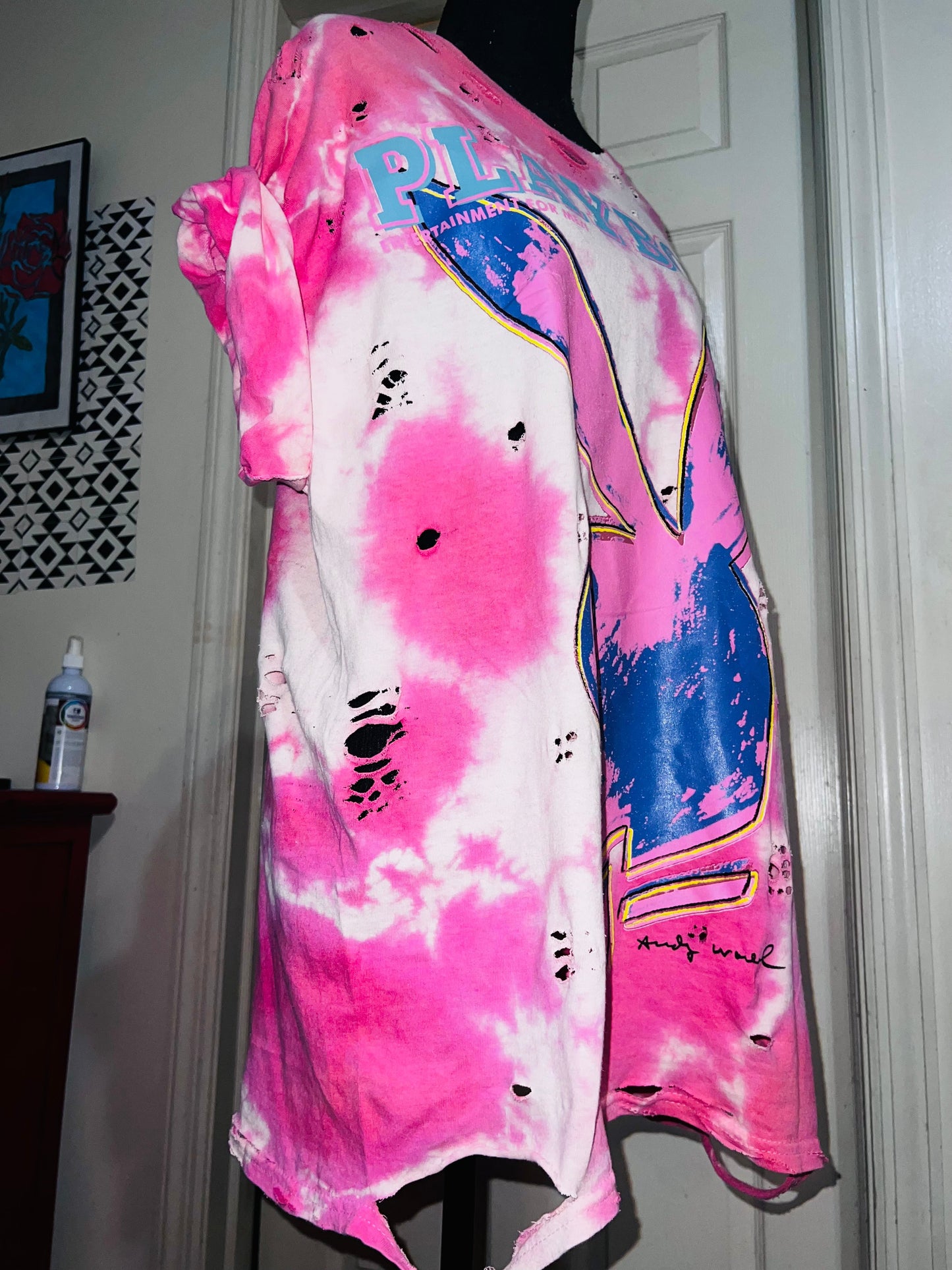 Playboy Andy Warhol Tie Dye Oversized Tee