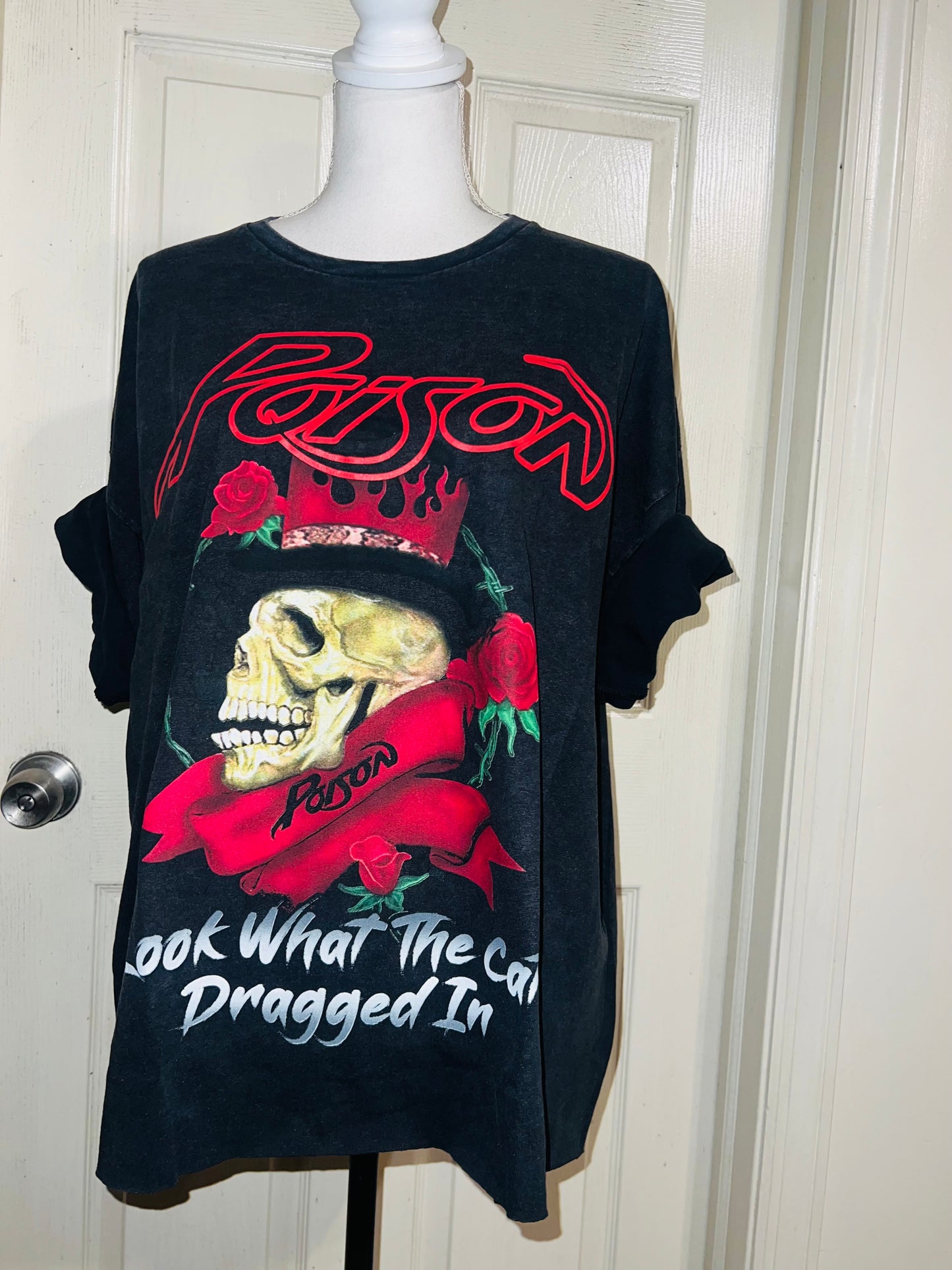 Poison Double Sided Oversized Distressed Tee