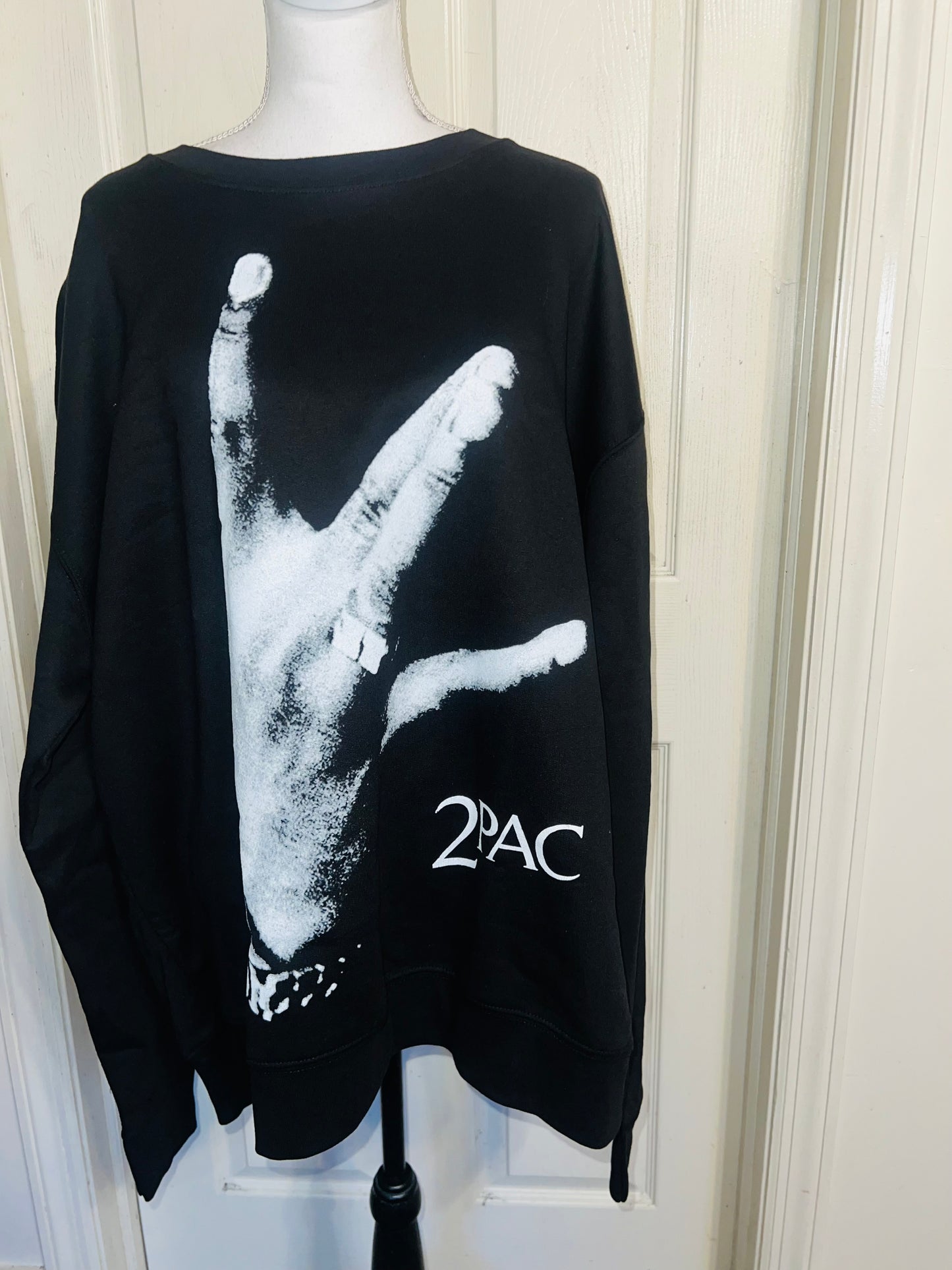 2Pac Oversized Distressed Sweatshirt