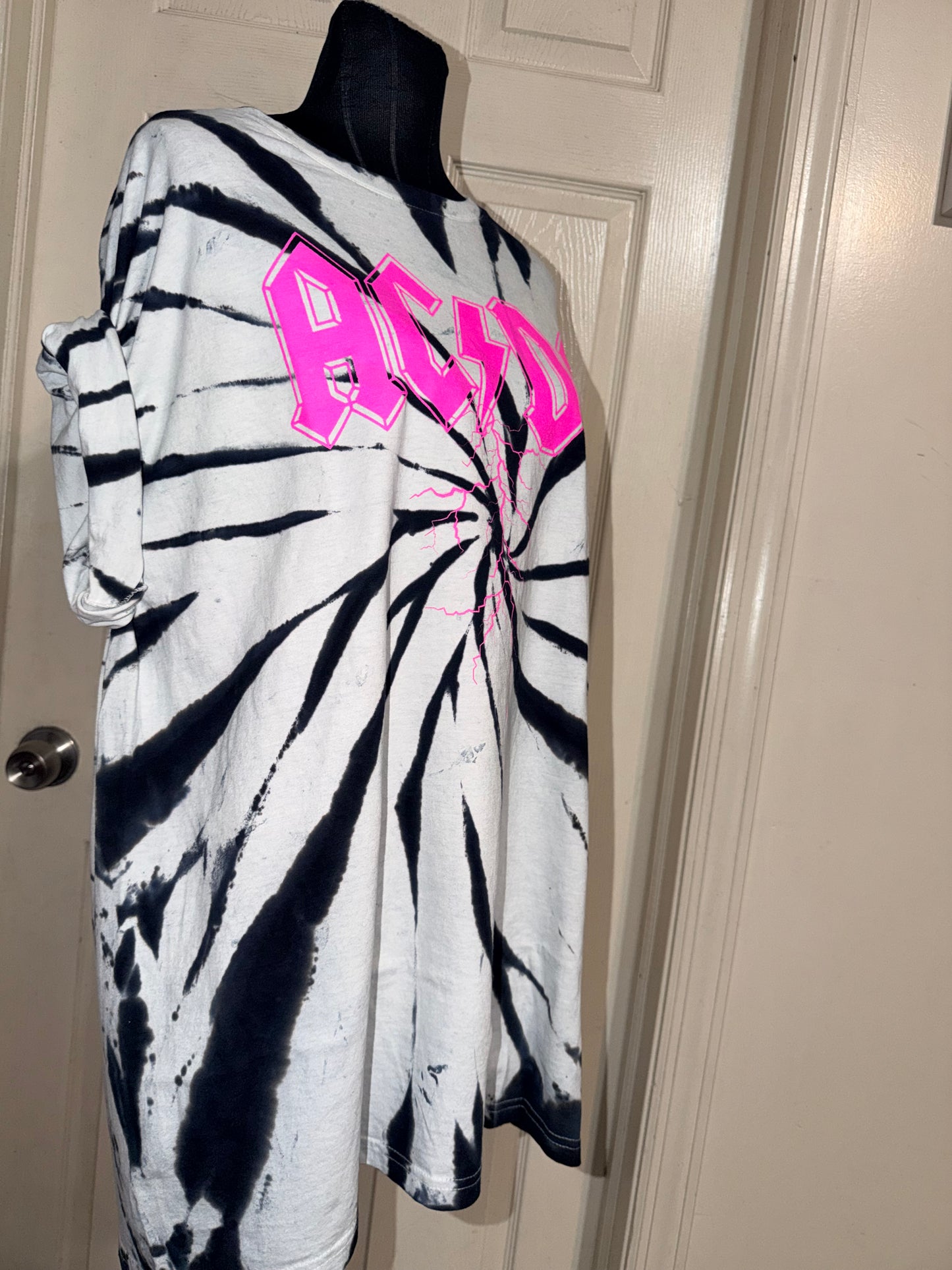 AC/DC Oversized Distressed Tee