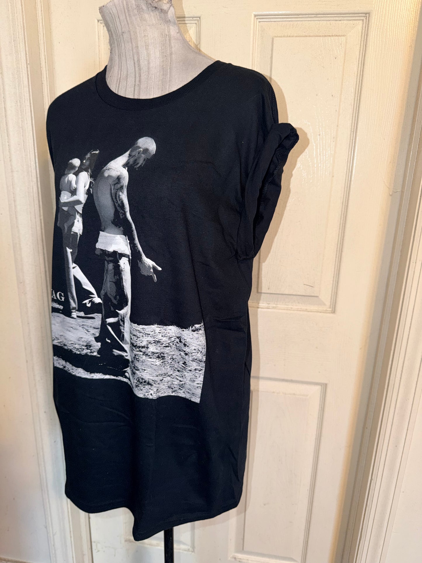 Justin Bieber Double Sided Oversized Distressed Tee