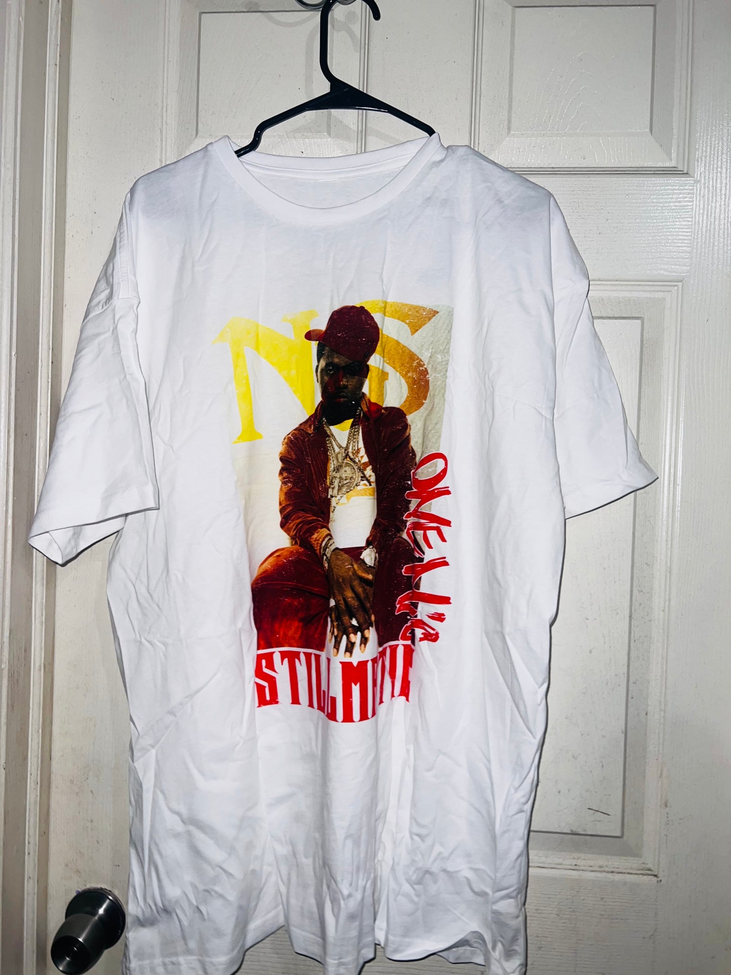 Nas Oversized Distressed Tee