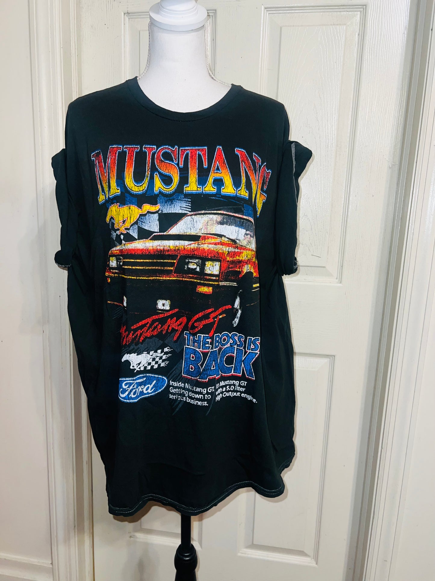 Ford Mustang Oversized Distressed Tee