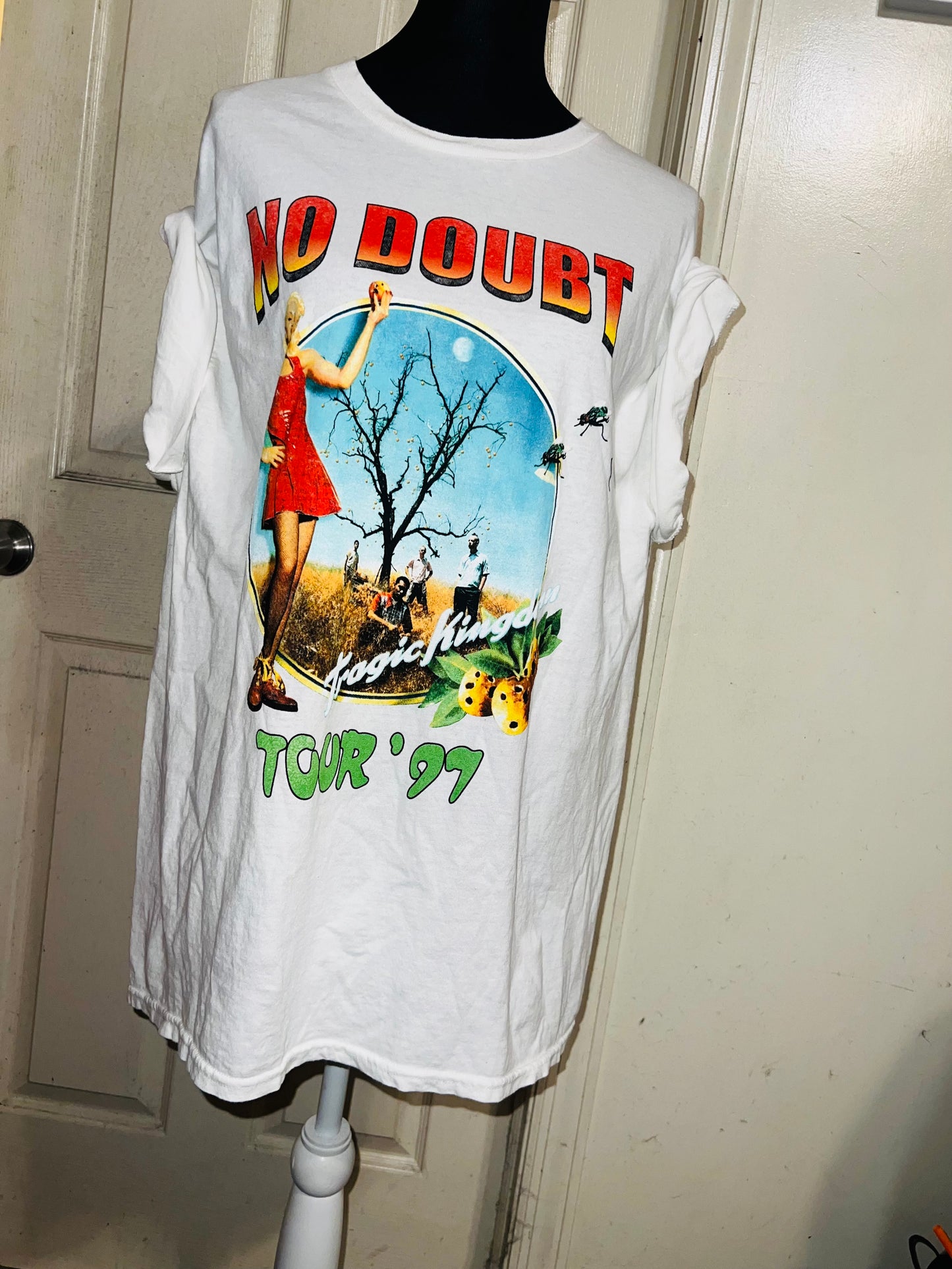 No Doubt Double Sided Oversized Distressed Tee