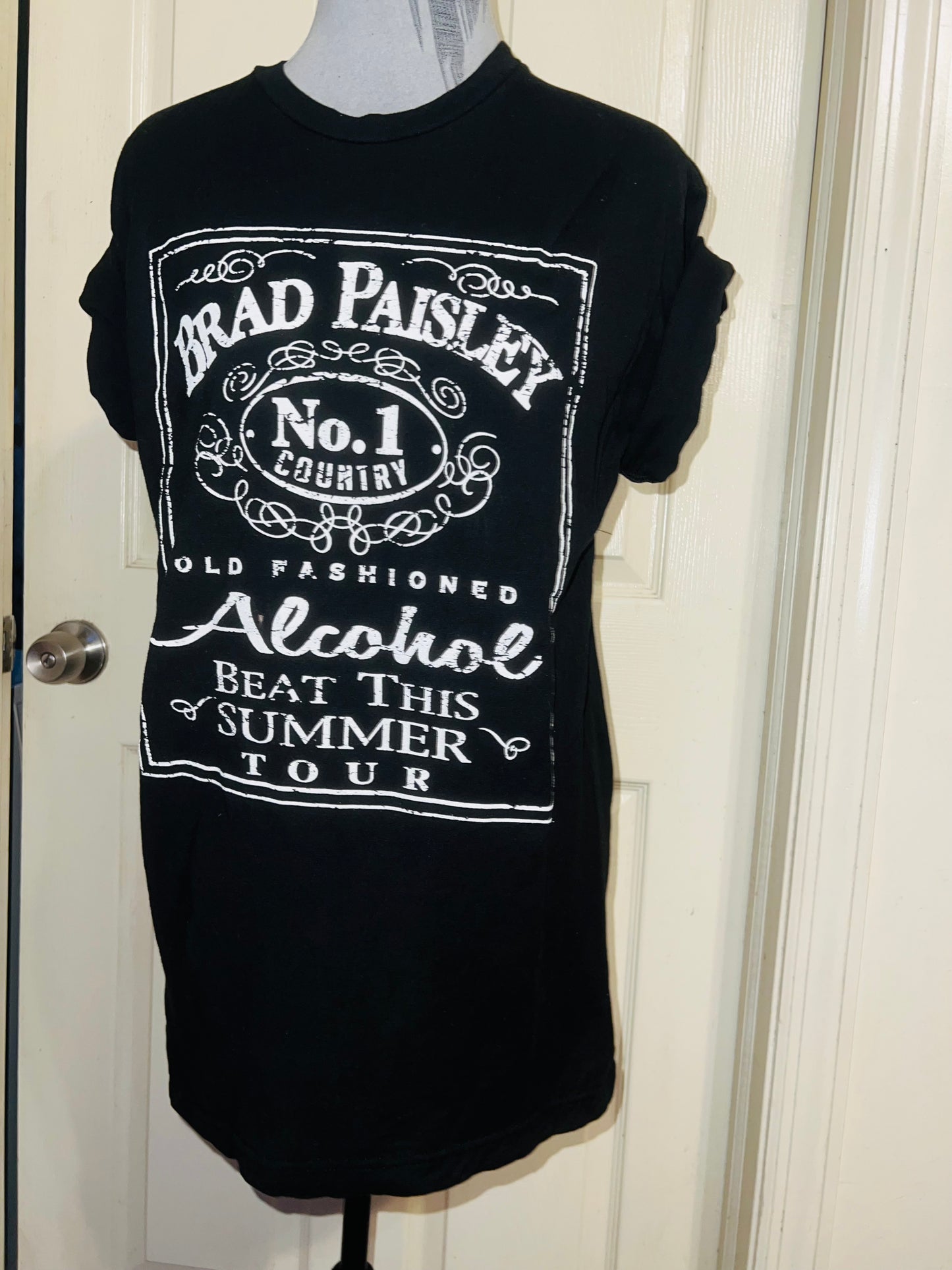 Brad Paisley Double Sided Oversized Distressed Tee