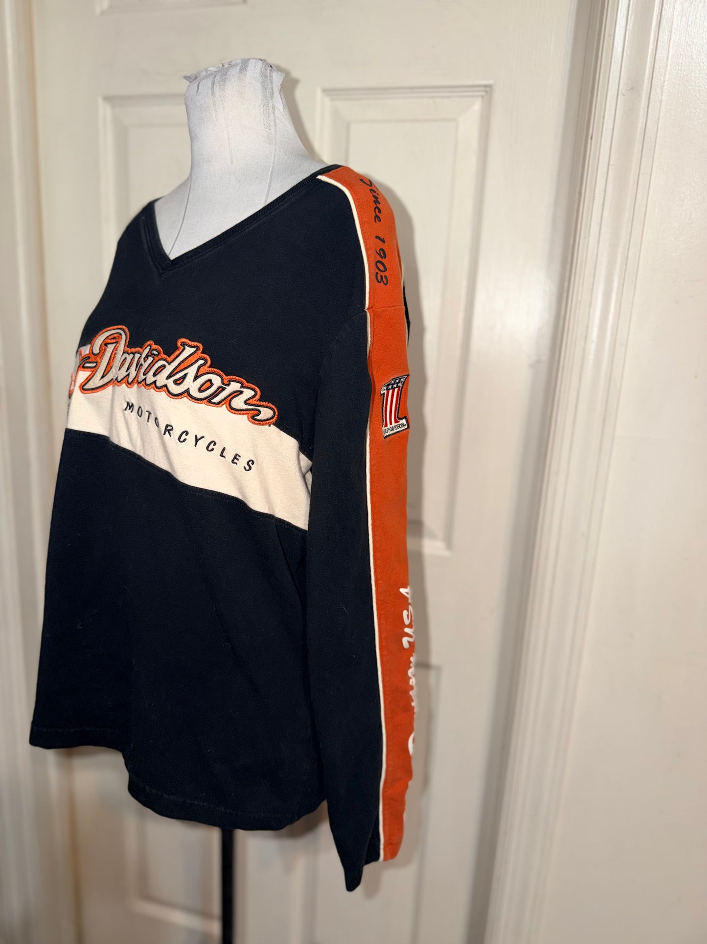 Harley Davidson Double Sided Oversized Long Sleeve Jersey Shirt