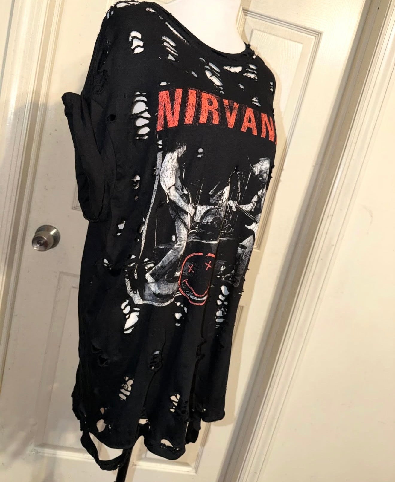 Nirvana Oversized Distressed Tee