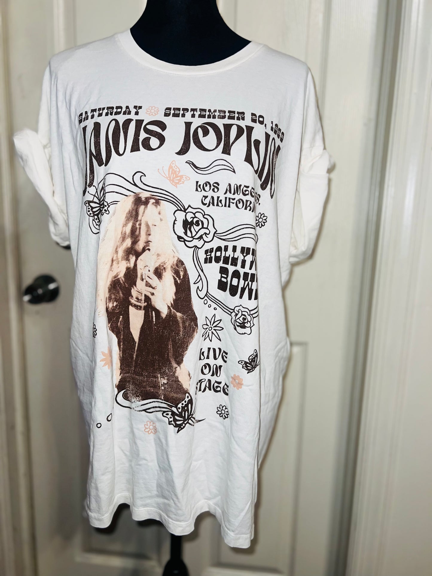 Janis Joplin Oversized Distressed Tee