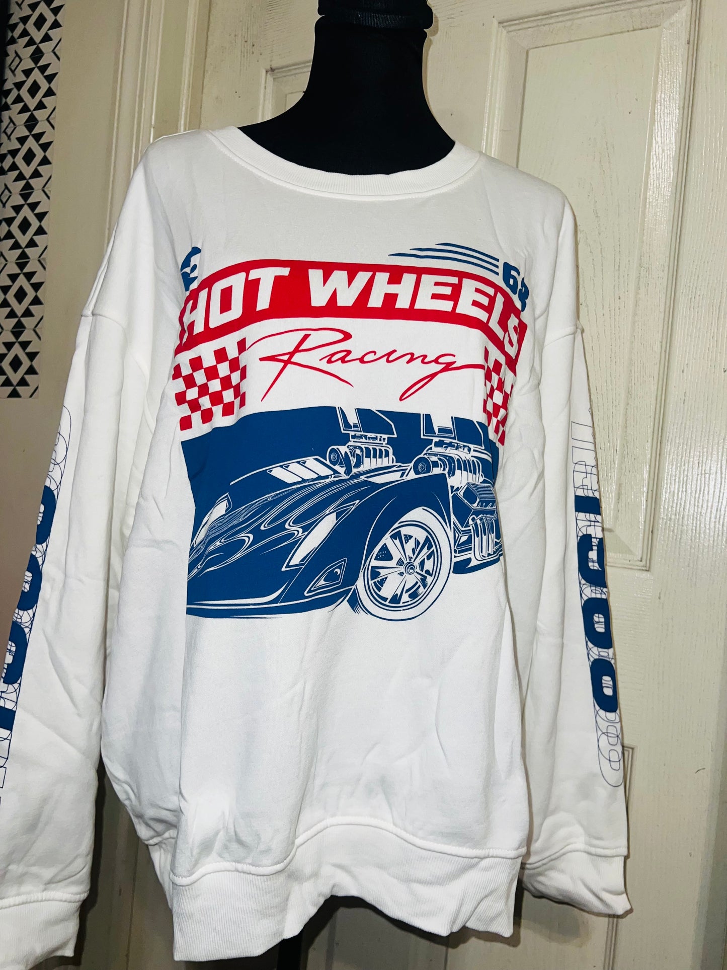 Hot Wheels Oversized Distressed Sweatshirt