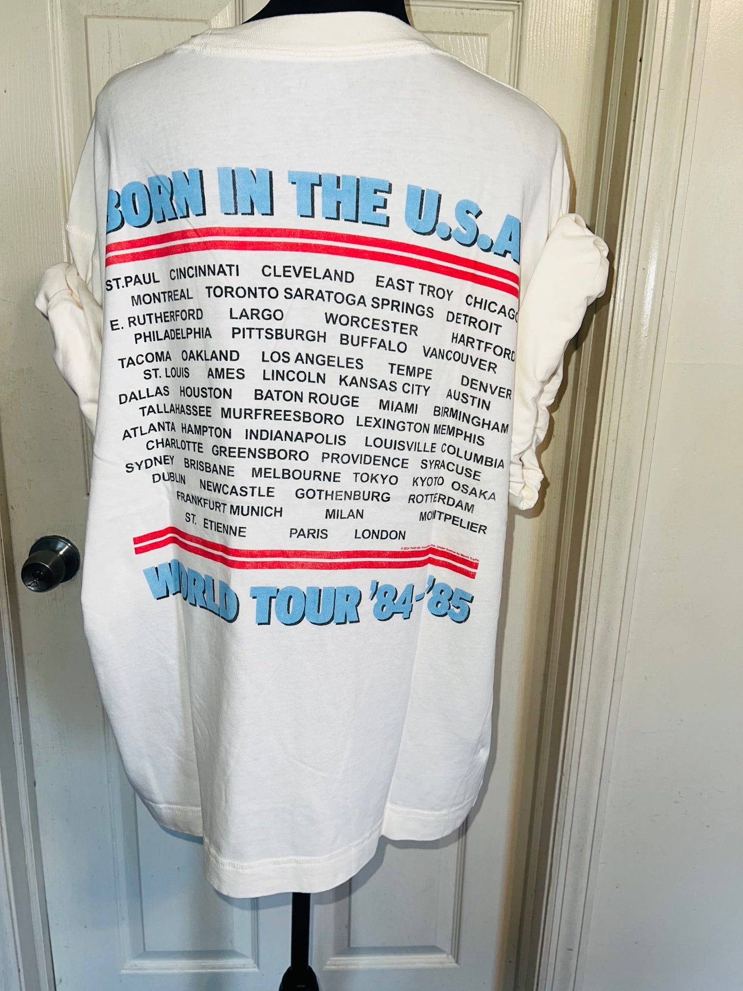 Bruce Springsteen and the Street Band Double Sided Oversized Distressed Tee