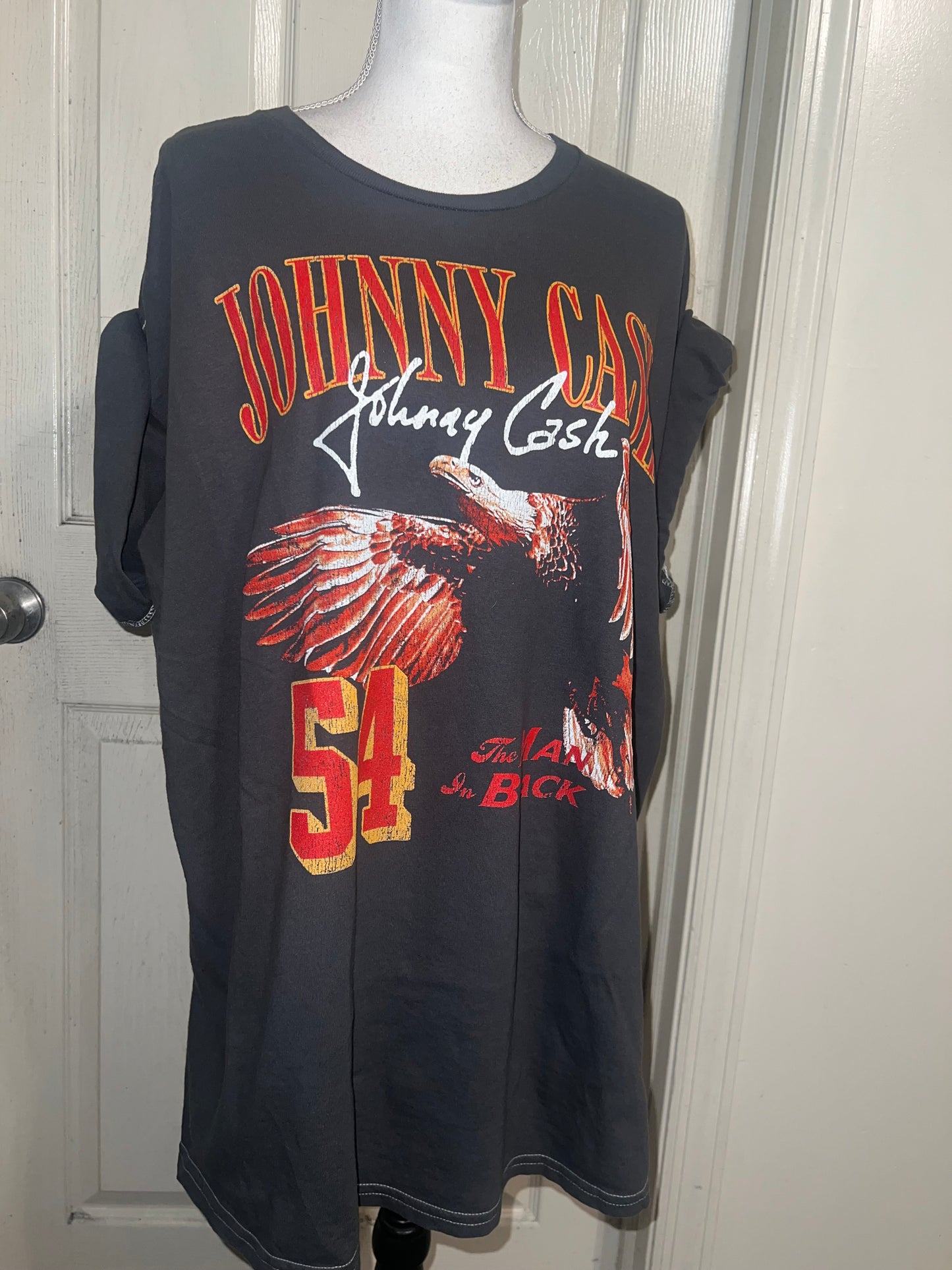 Johnny Cash Double Sided Oversized Distressed Tee