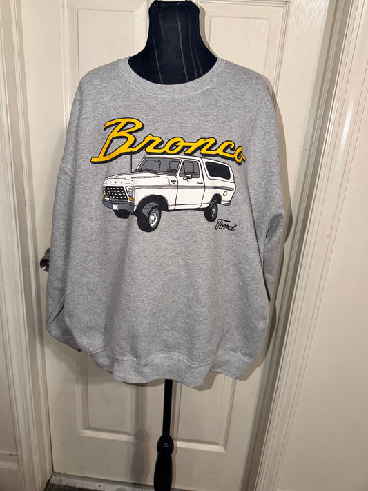 Ford Bronco Double Sided Oversized Distressed Sweatshirt