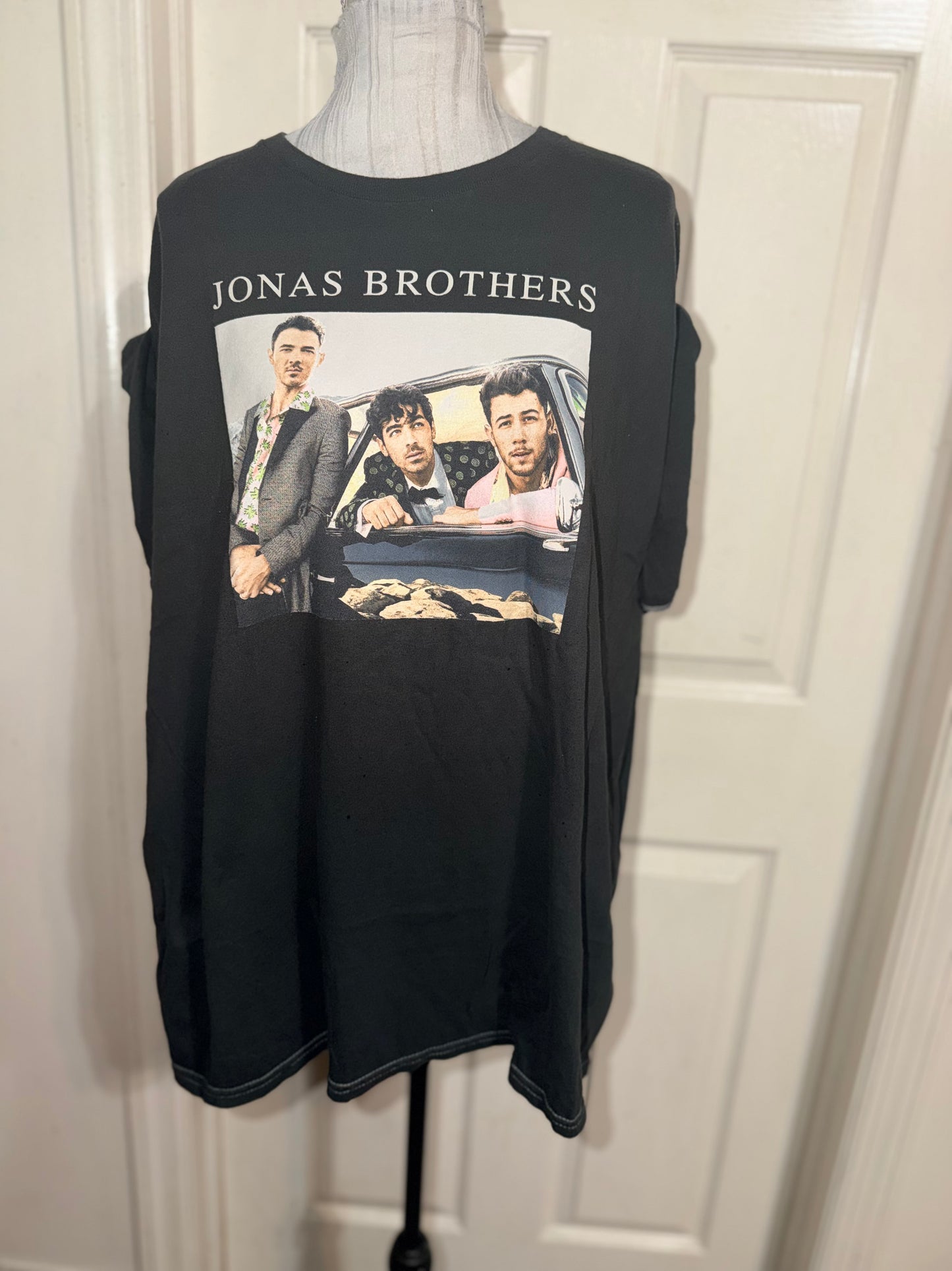 The Jonas Brothers Oversized Distressed Tee