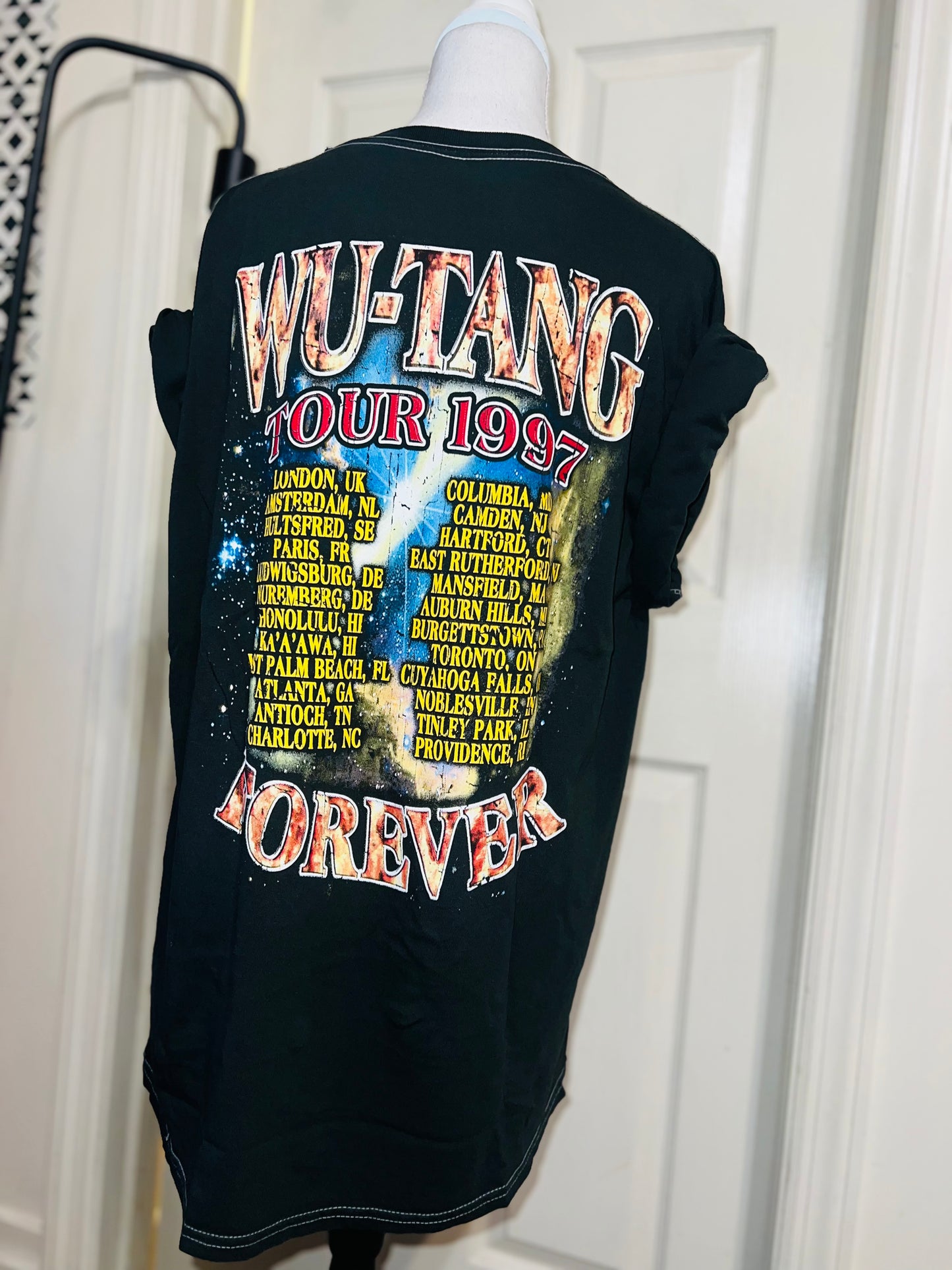 Wu-Tang Clan Double Sided Oversized Distressed Tee