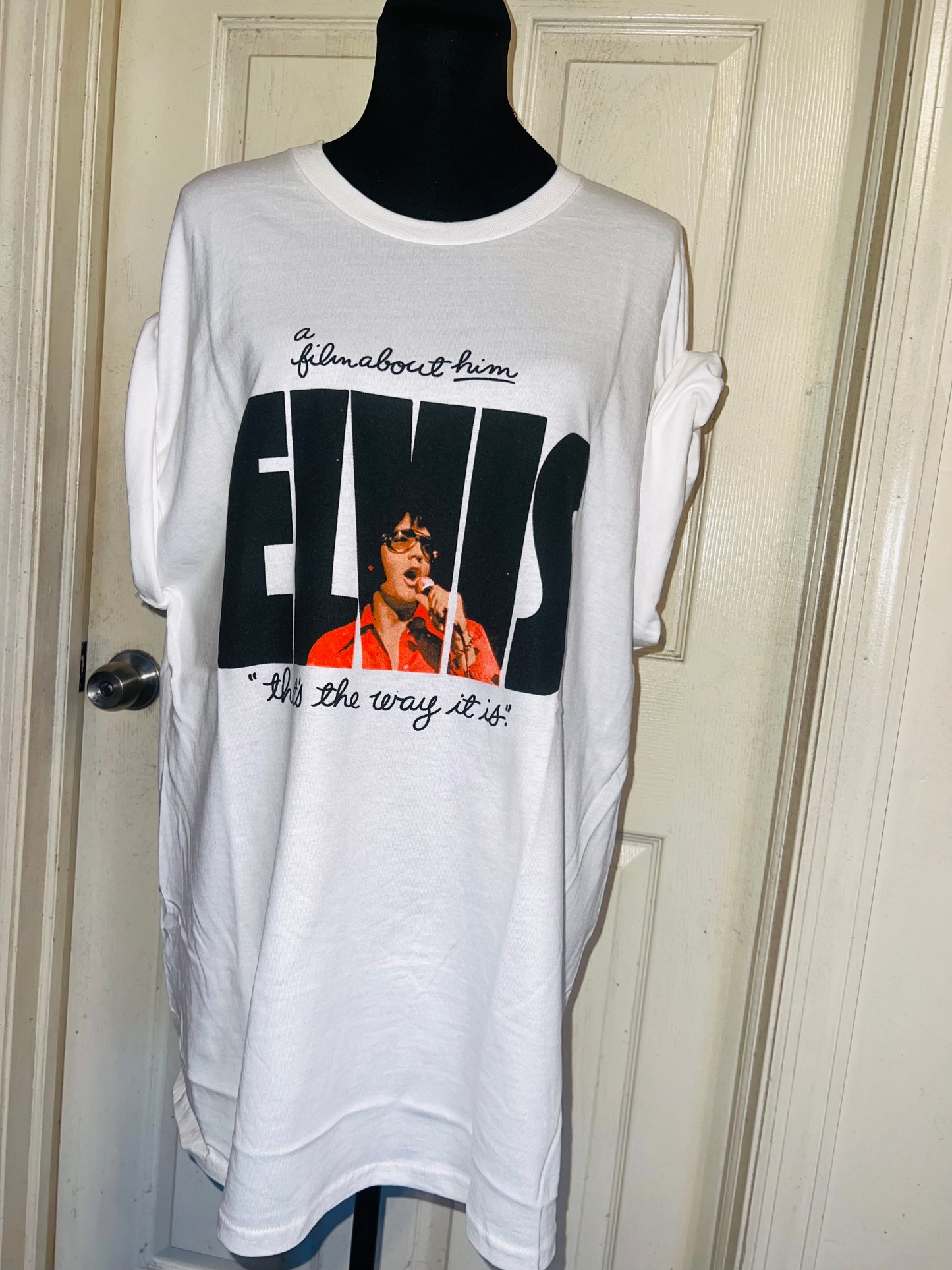 Elvis Double Sided Oversized Distressed Tee
