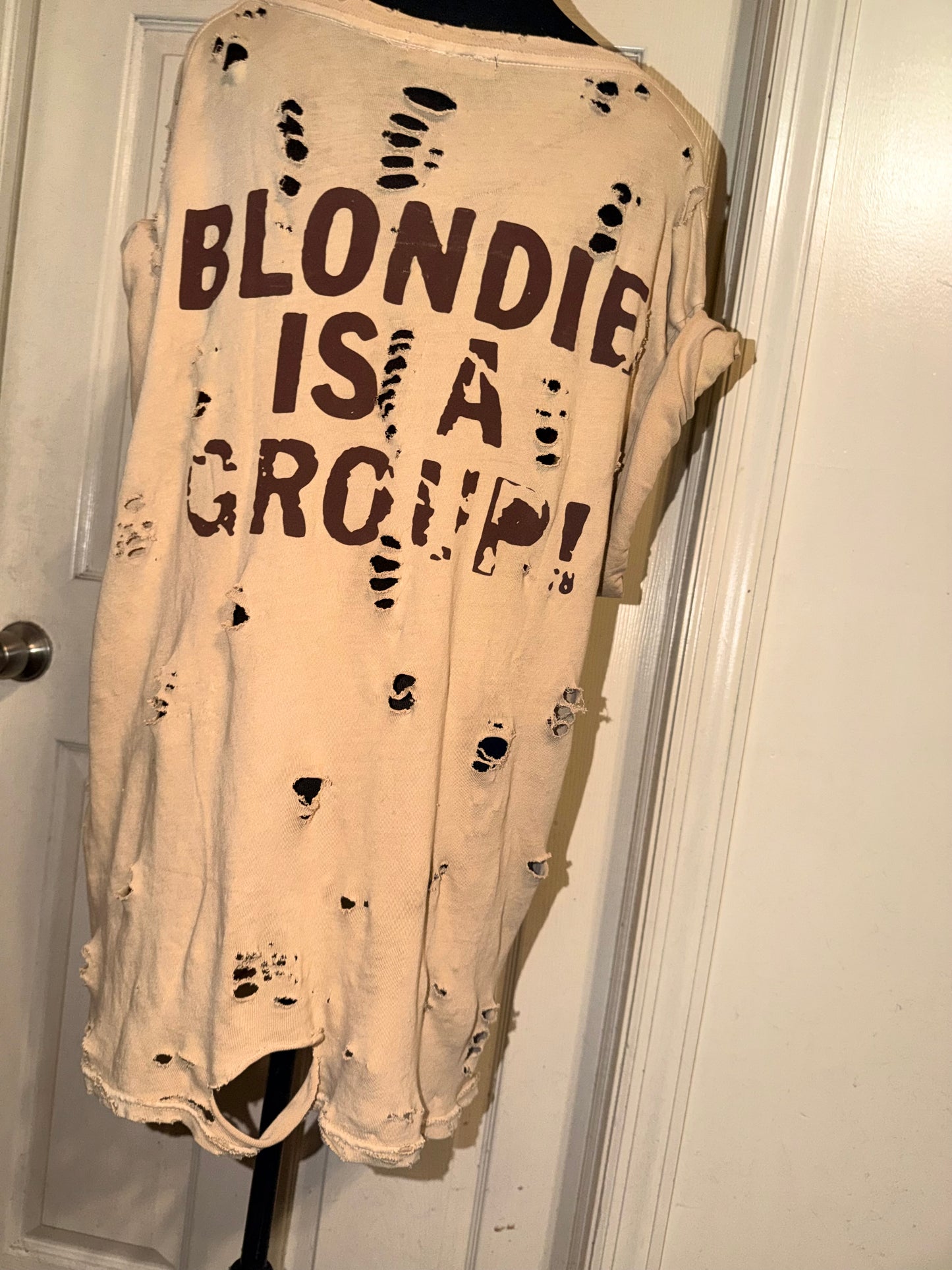 Blondie Double Sided Oversized Distressed Tee (as is)