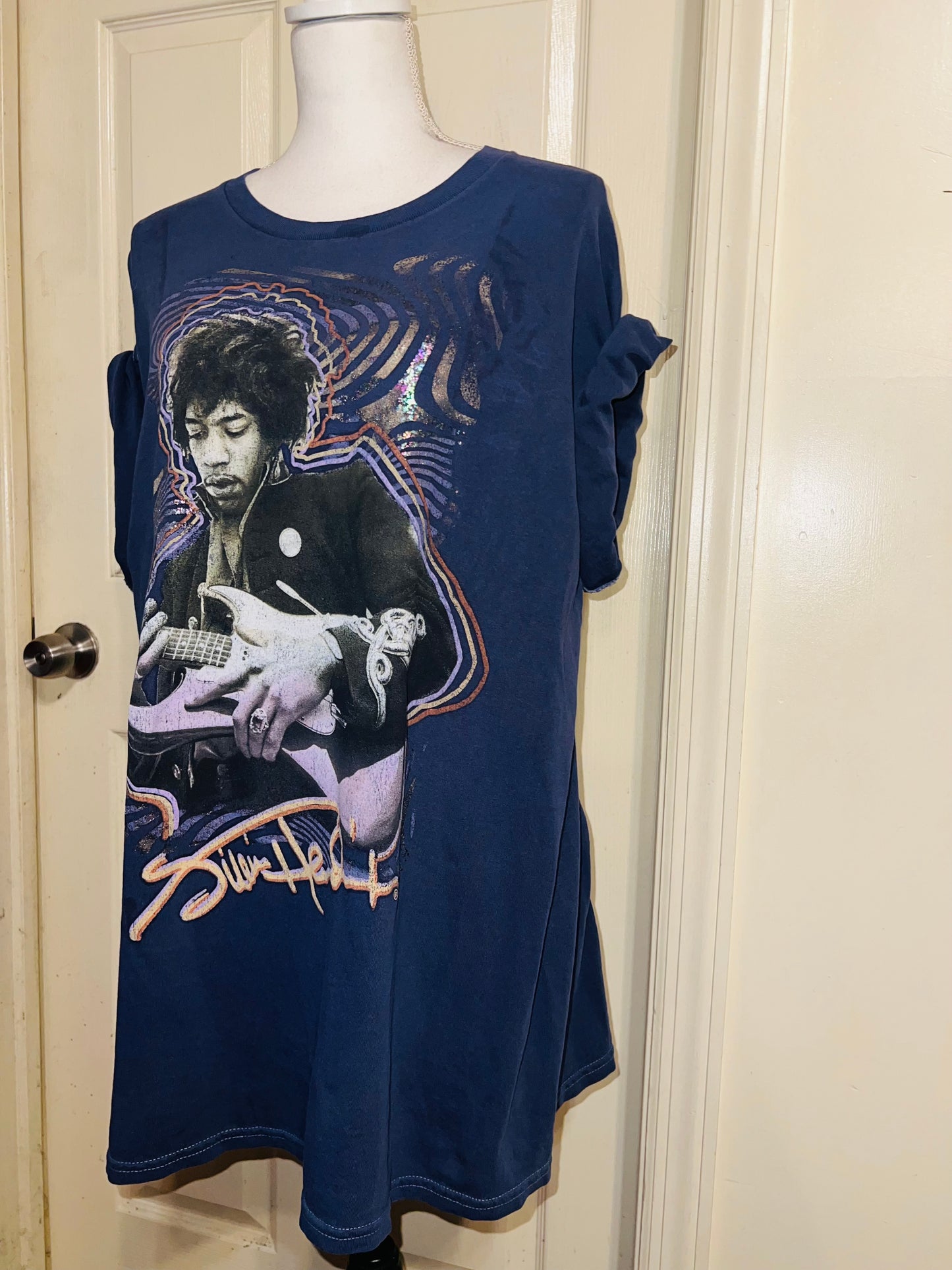 Jimi Hendrix Oversized Distressed Tee