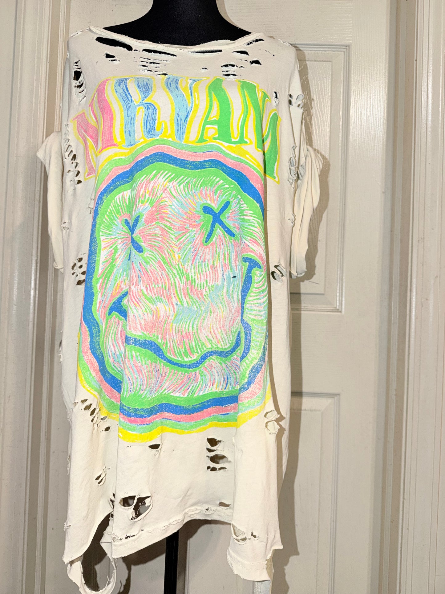 Nirvana Oversized Distressed Tee