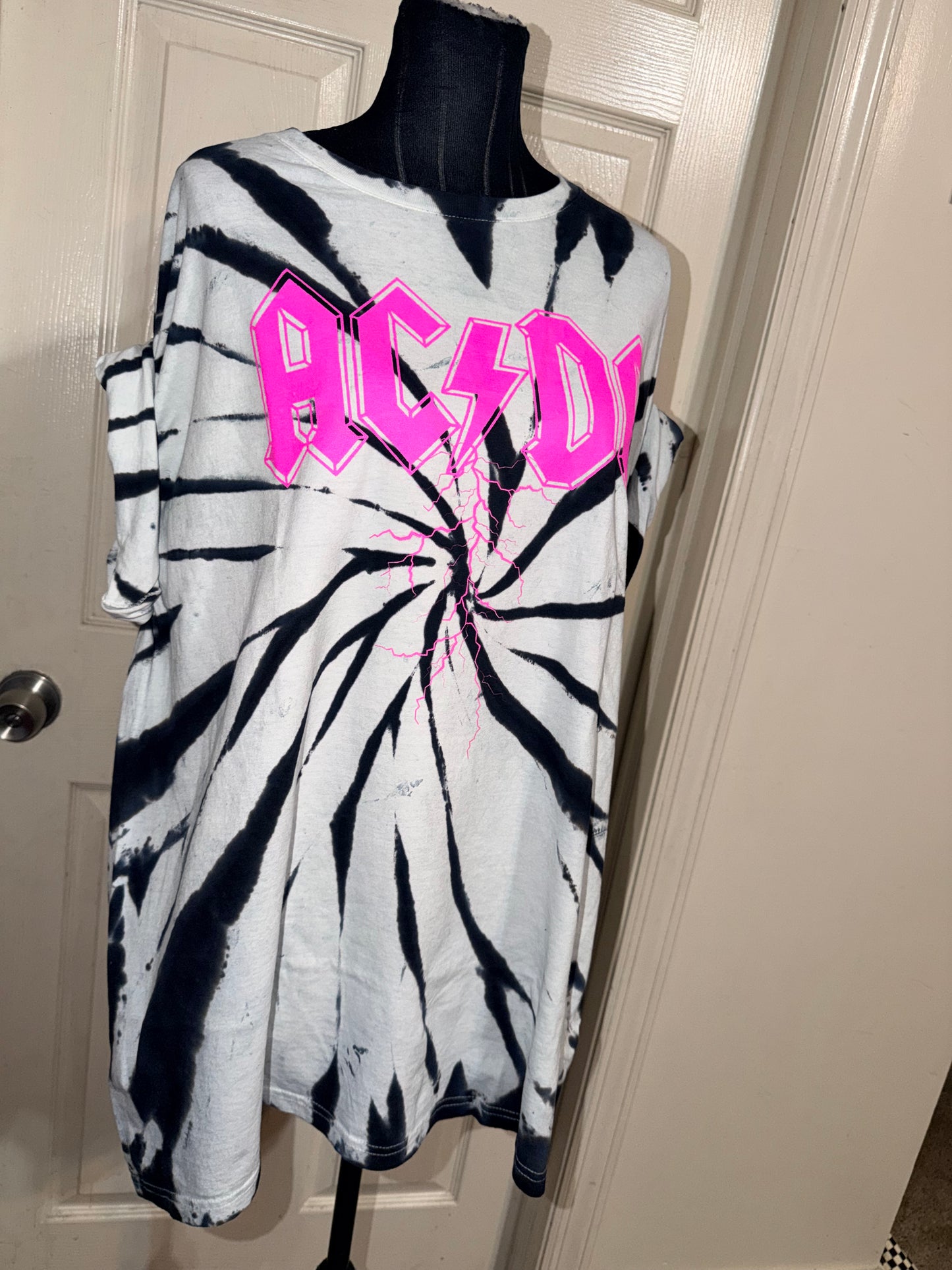 AC/DC Oversized Distressed Tee