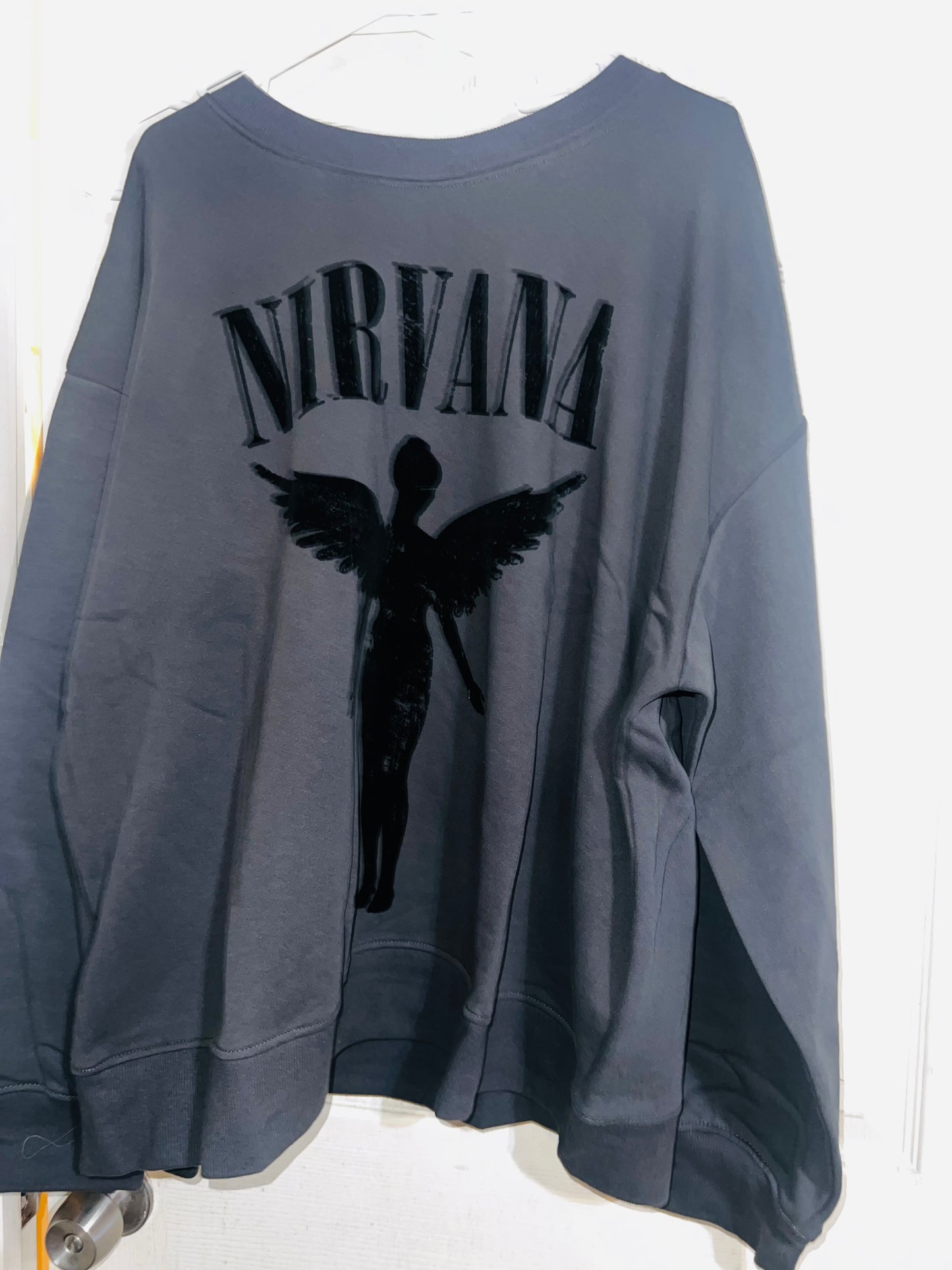 Nirvana Oversized Distressed Sweatshirt