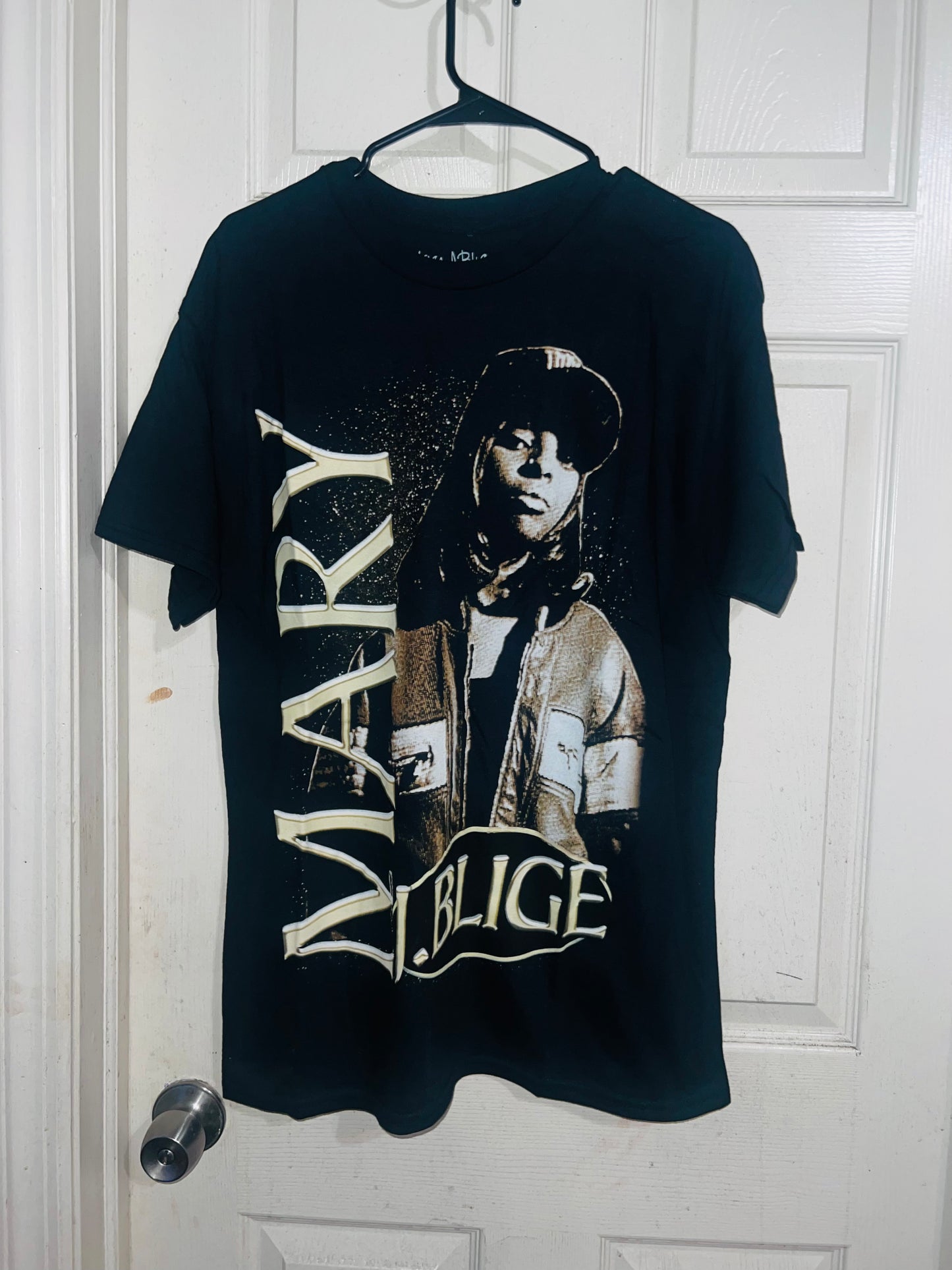 Mary J. Blige Oversized Distressed Tee