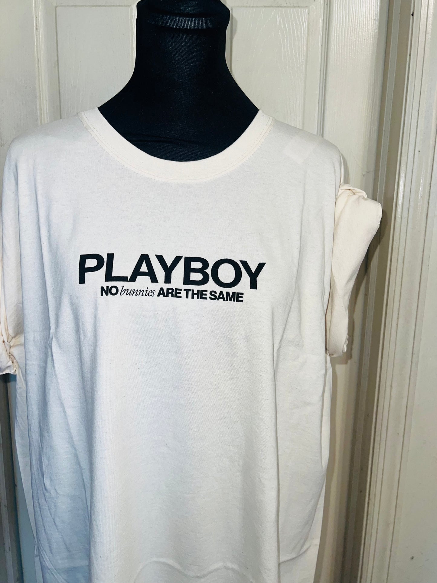 Playboy Double Sided Oversized Distressed Tee