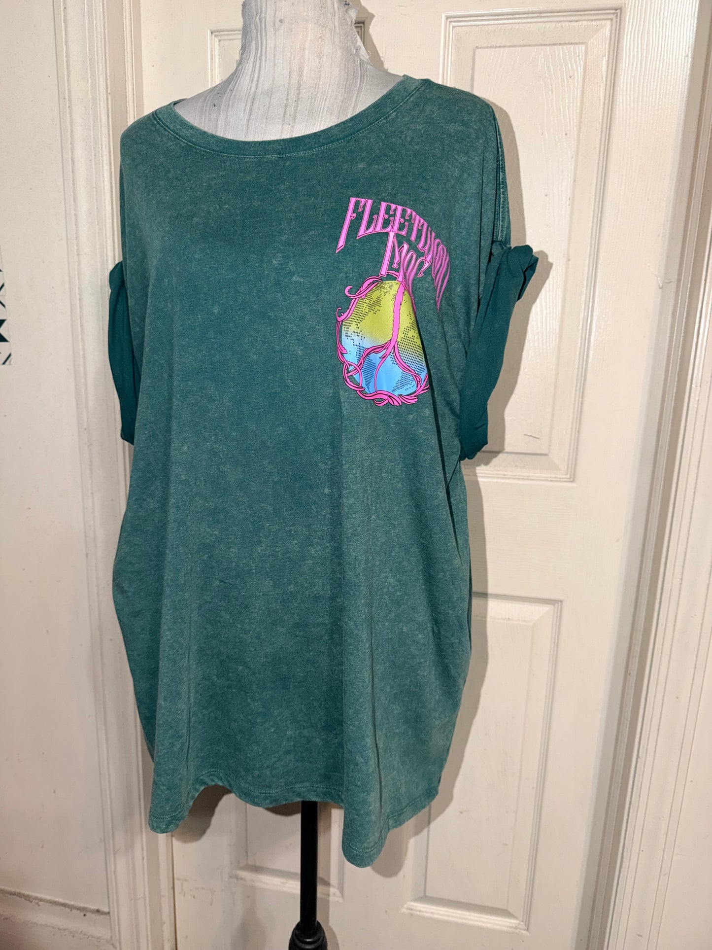 Fleetwood Mac Double Sided Oversized Distressed Tee