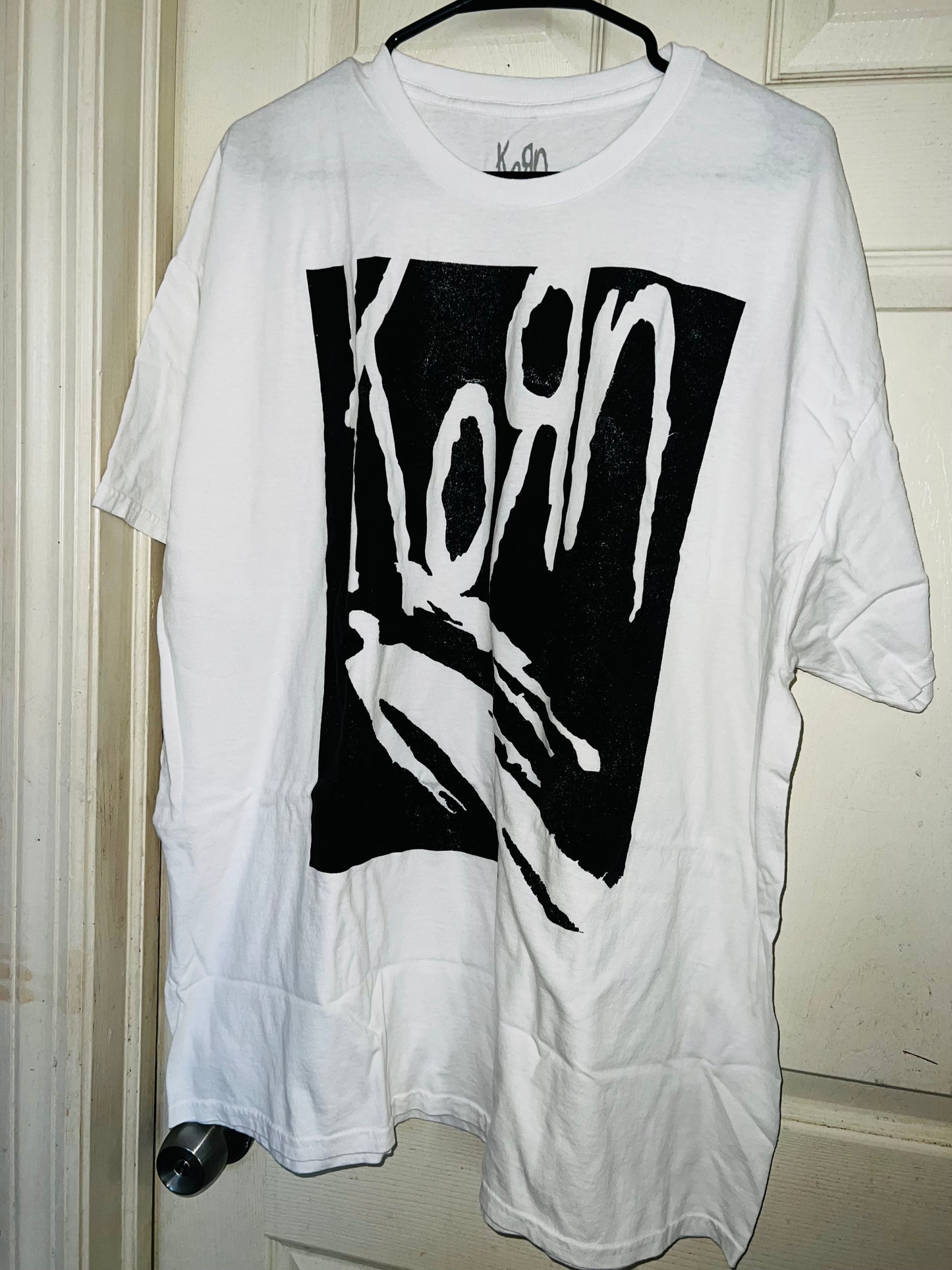 Korn Oversized Distressed T-Shirt