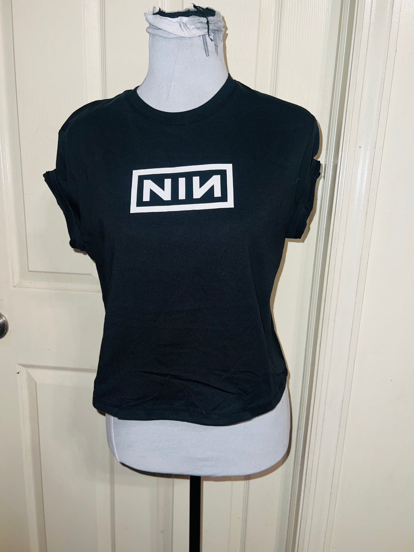 Nine Inch Nails Distressed Baby Tee