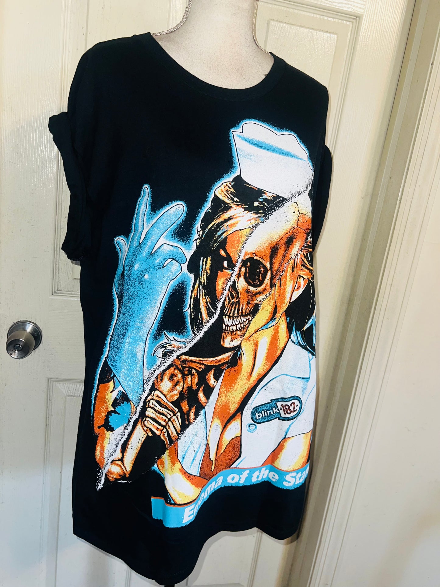 Blink 182 ‘Halloween’ Oversized Distressed Tee