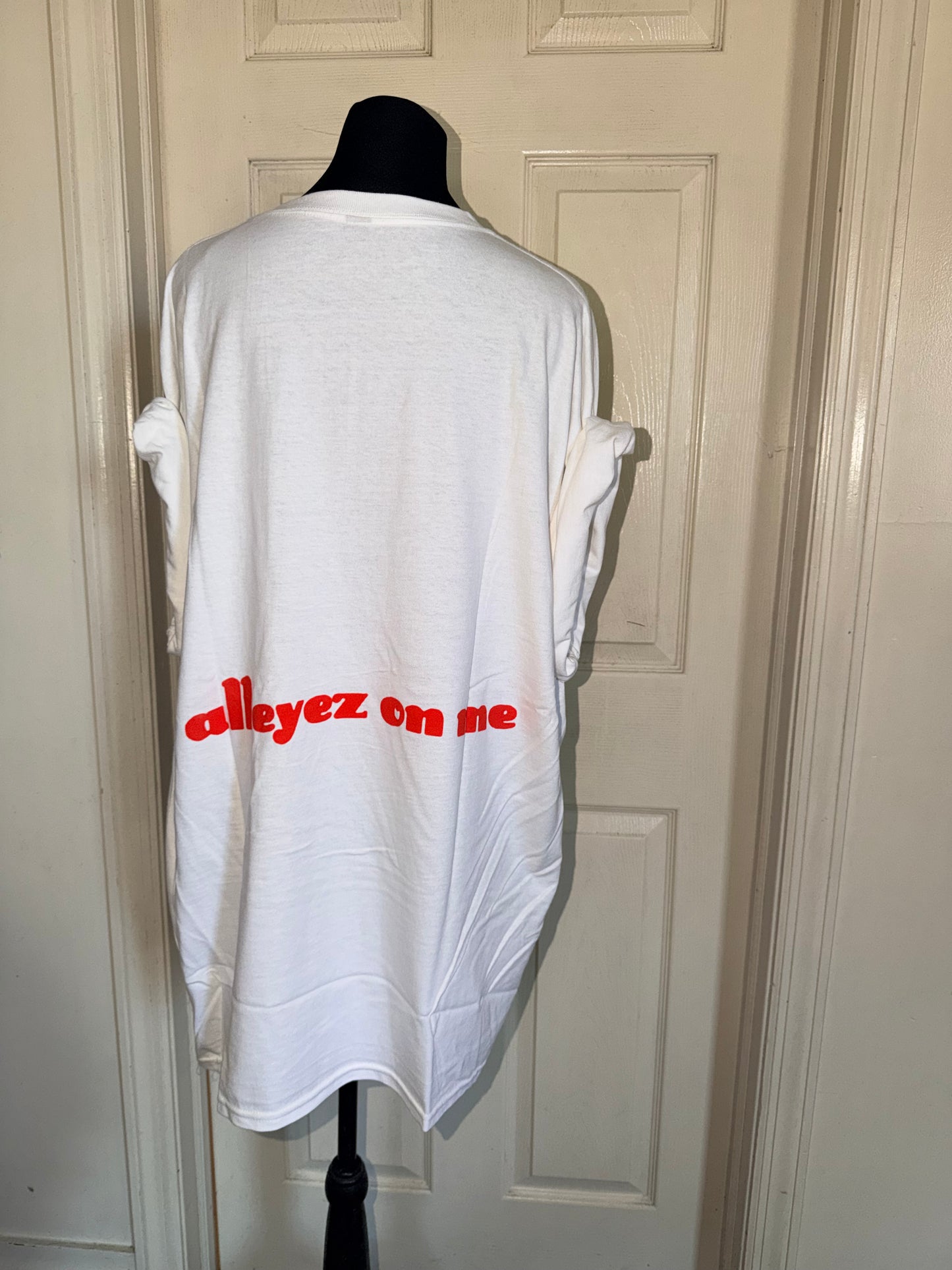 Tupac Double Sided Oversized Distressed Tee