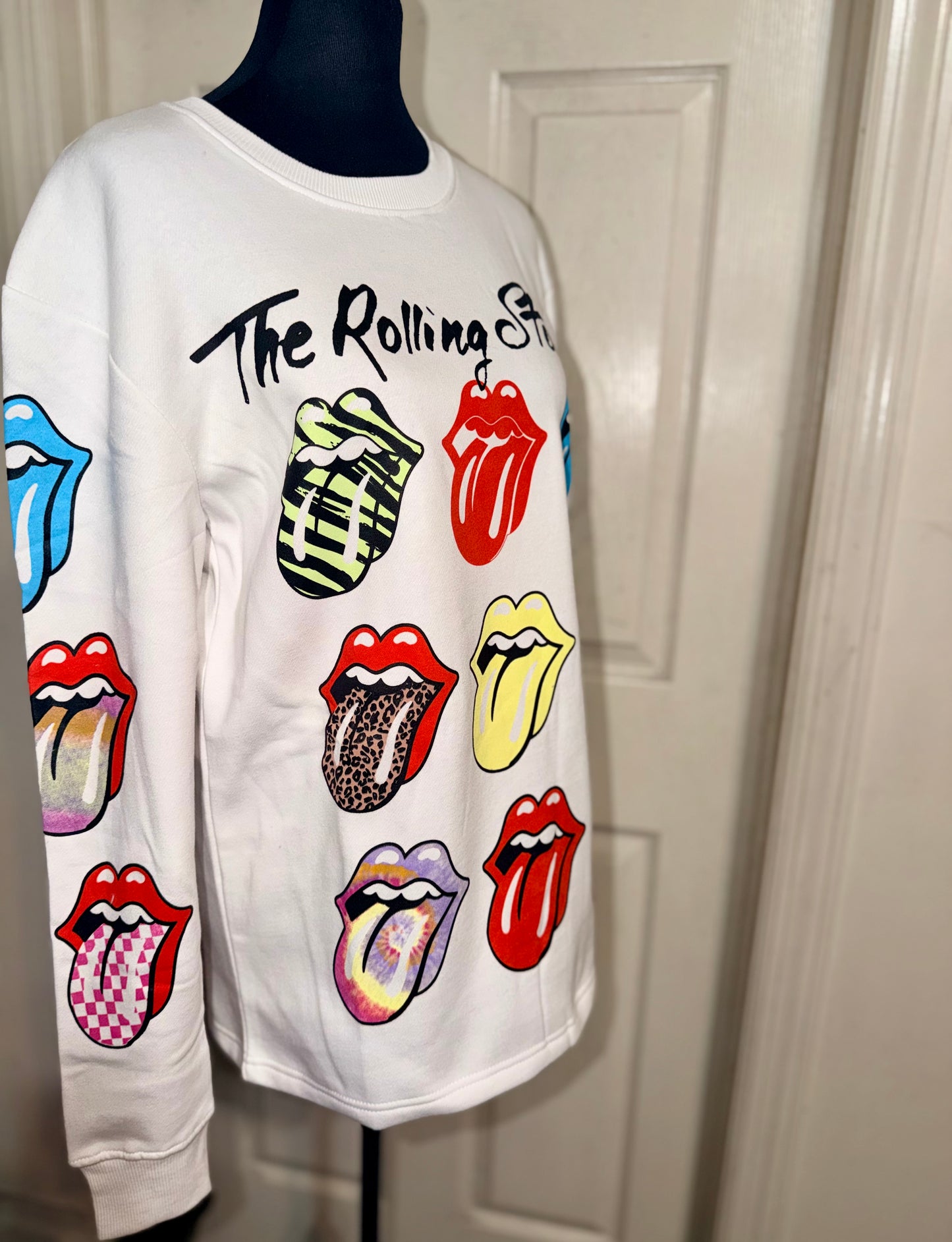 The Rolling Stones Oversized Distressed Sweatshirt