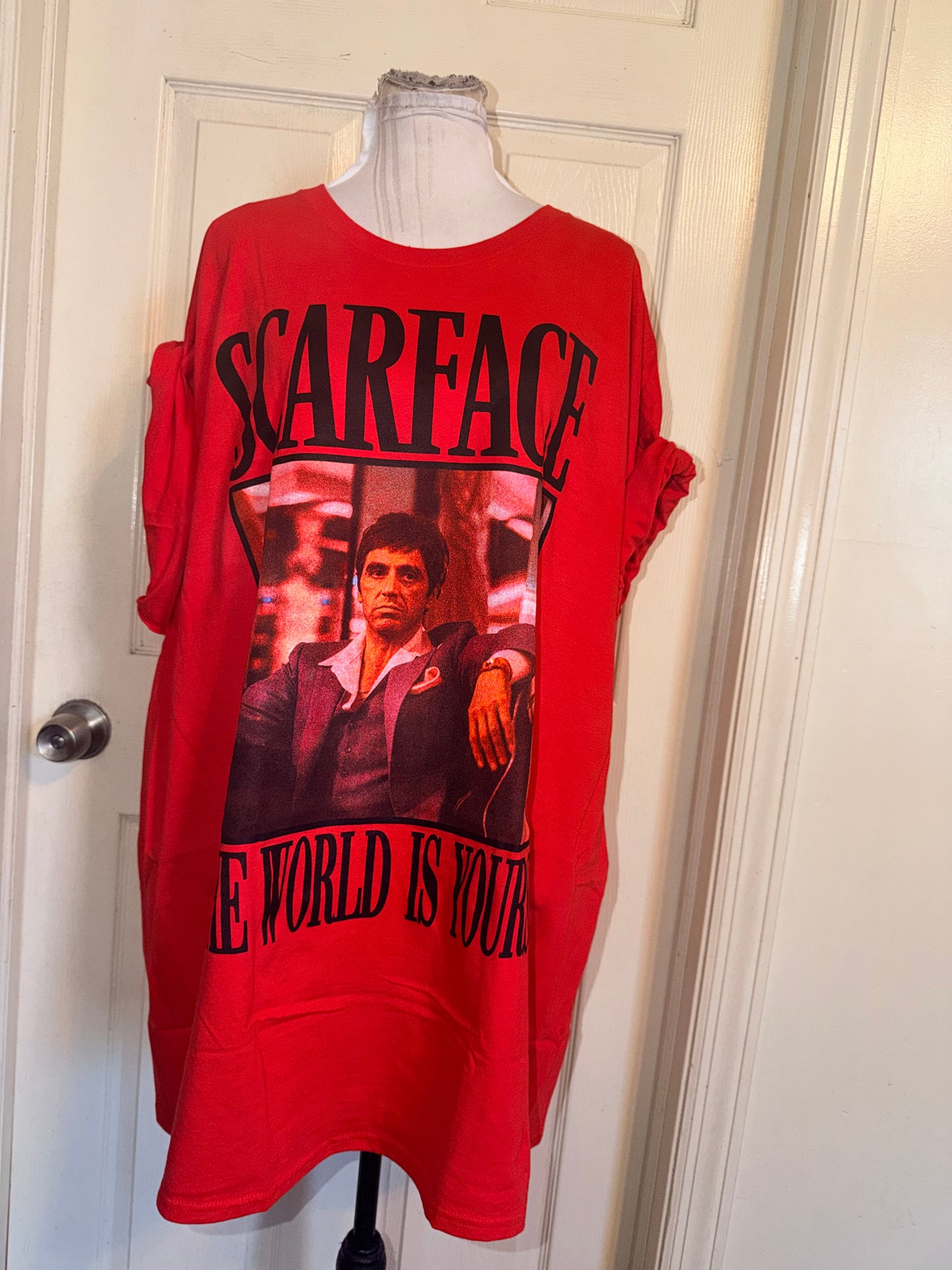 Scarface Oversized Distressed Tee