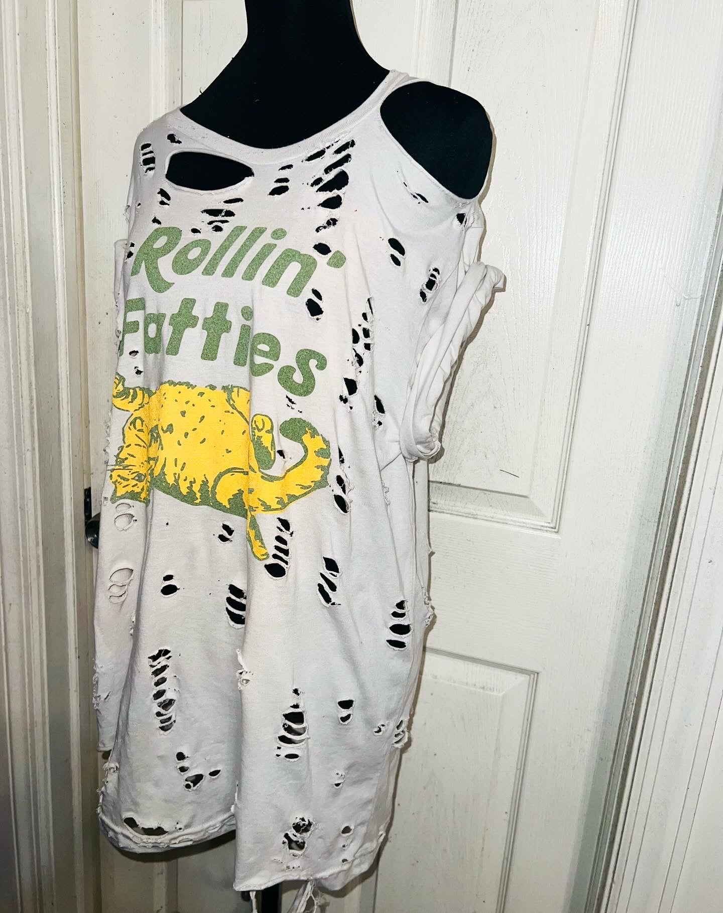 Rollin’ Fatties Oversized Distressed Tee
