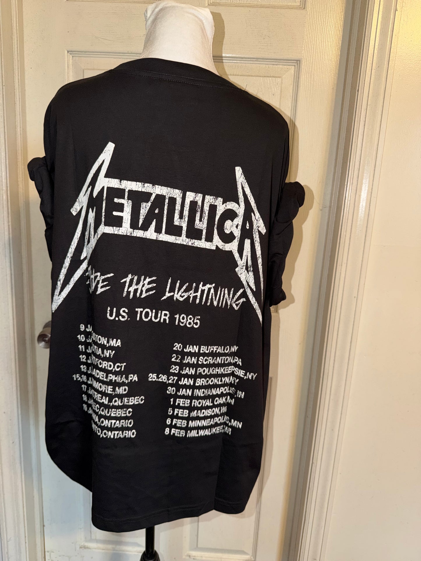 Metallica Double Sided Oversized Distressed Tee