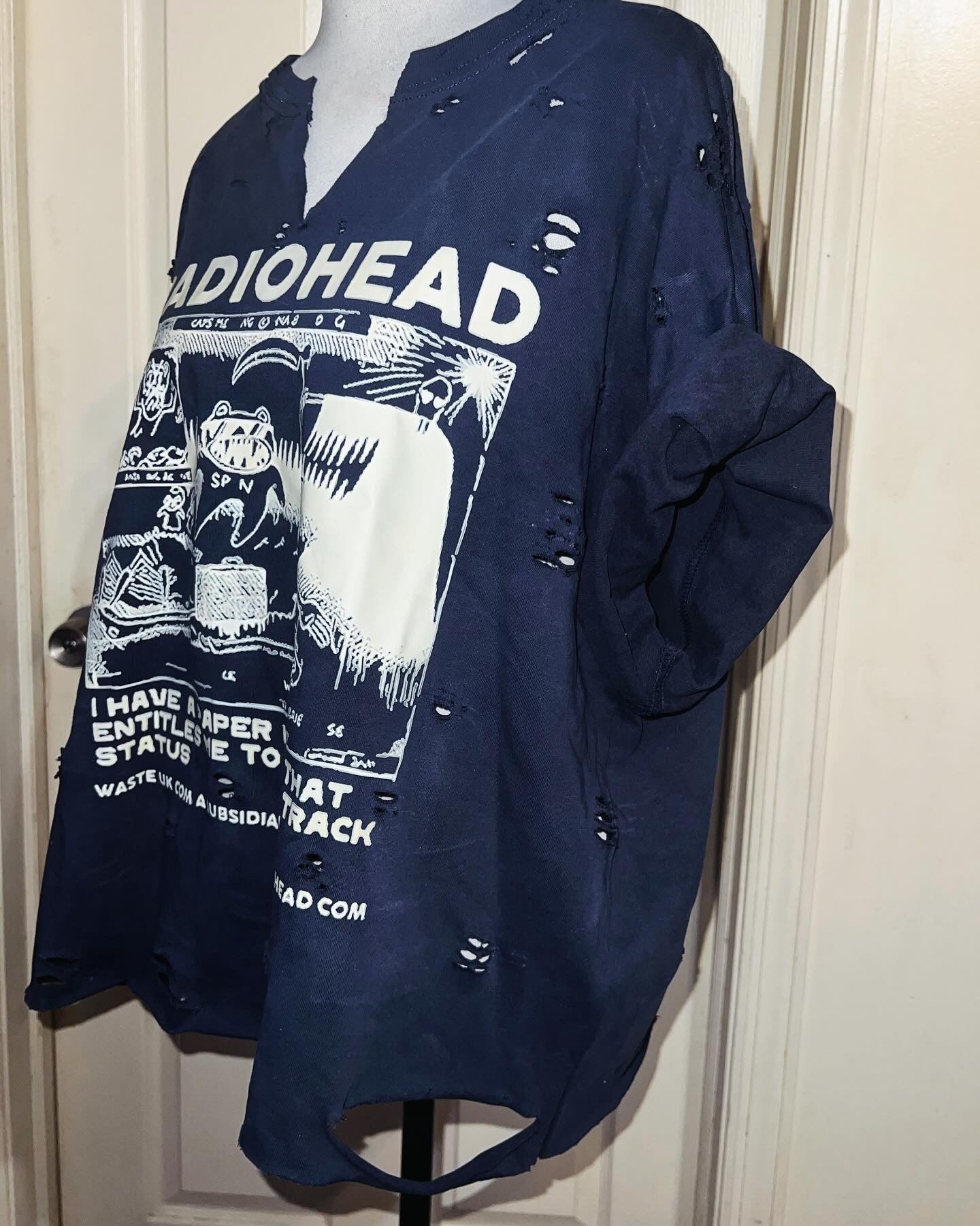 Radiohead Oversized Distressed Tee