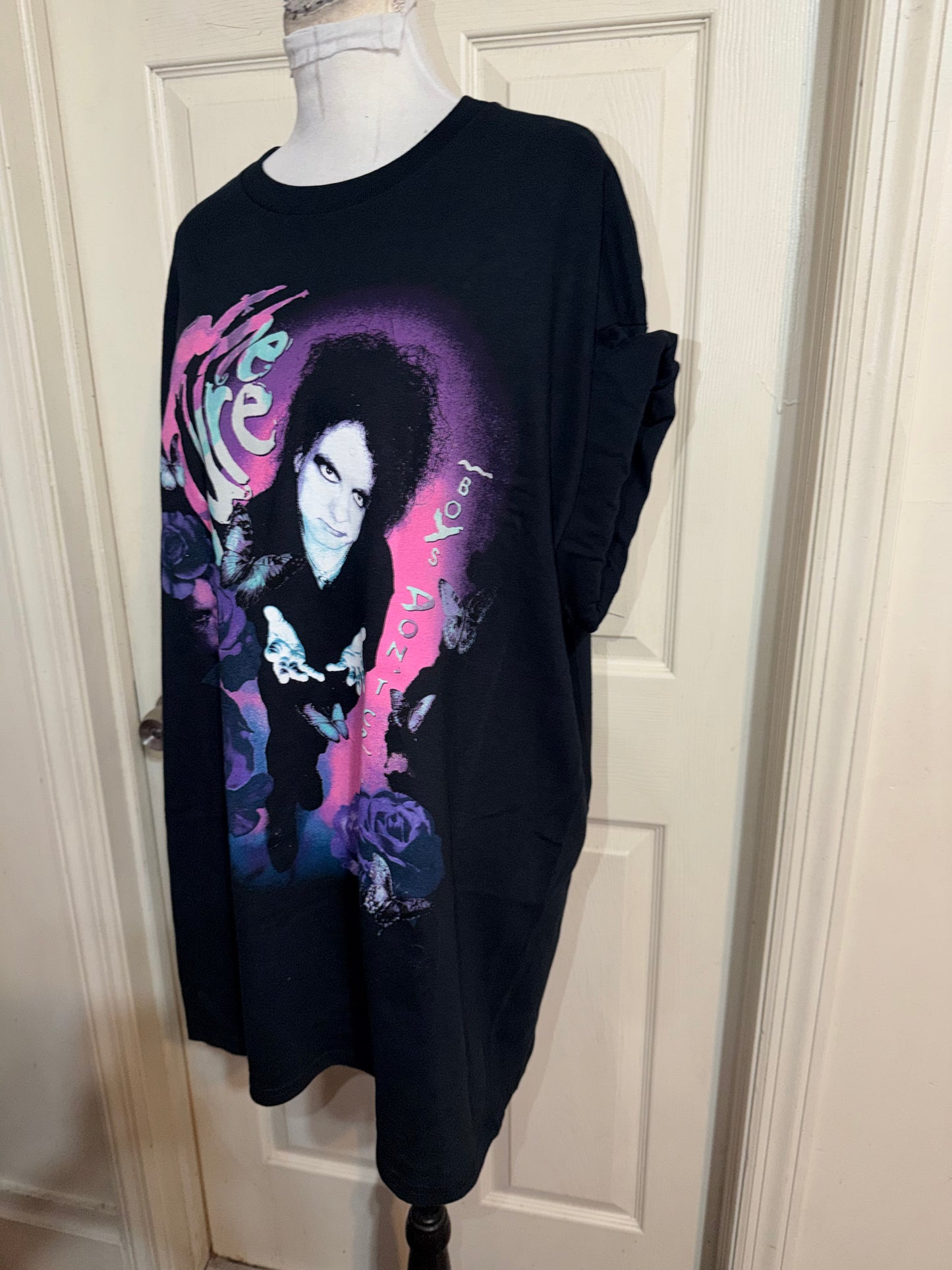 The Cure Double Sided Oversized Distressed Tee